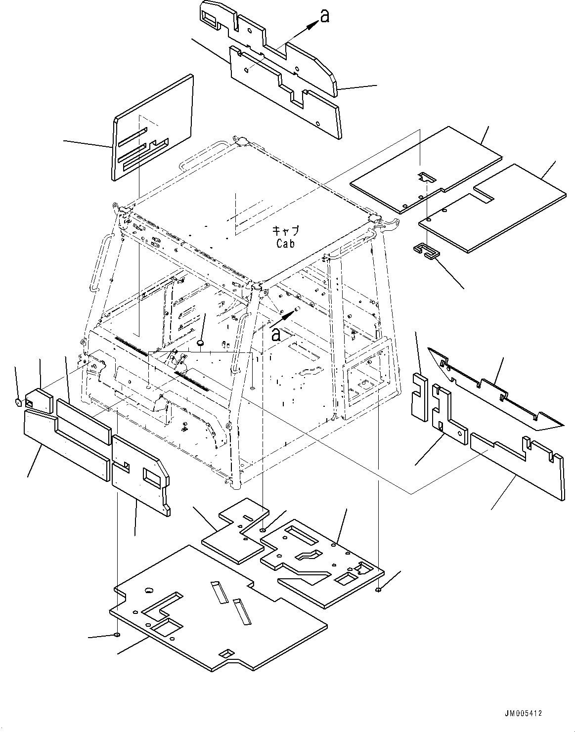 Dump Trucks Komatsu / HM300-5 S/N 10555-UP (For KAL)(0001224C) / Cab, Sheet (#10001-)(K001010 : K0200-018010)