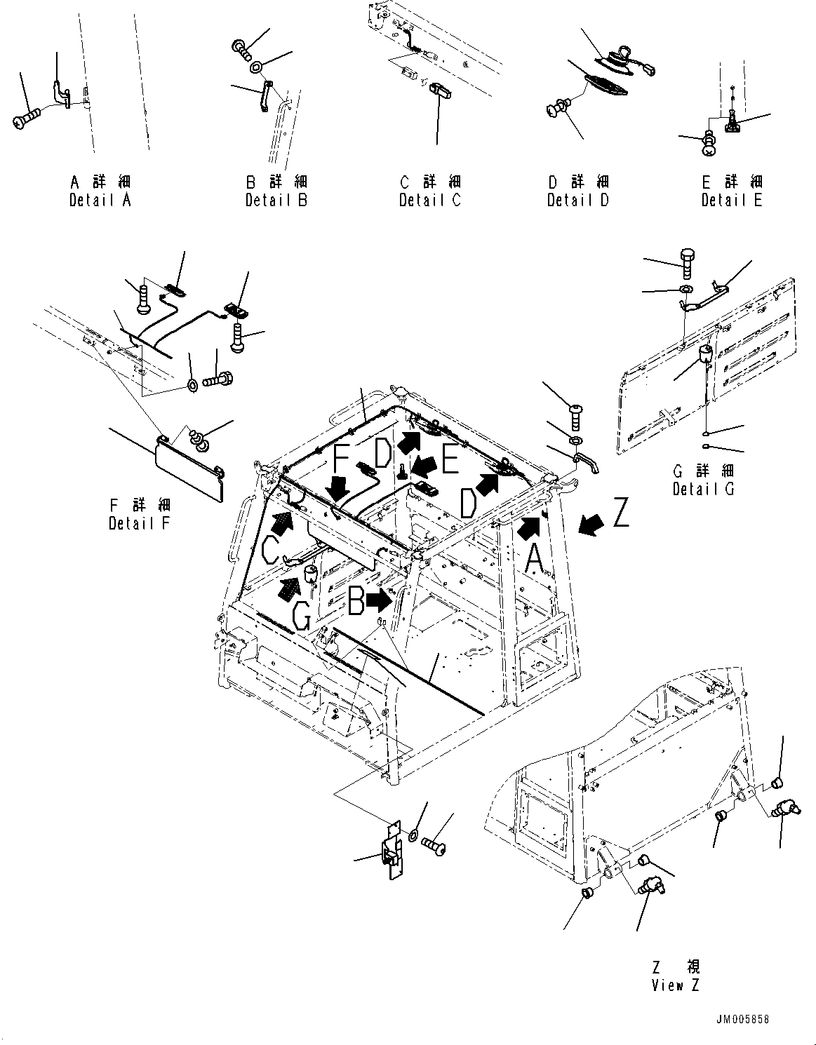 Dump Trucks Komatsu / HM300-5 S/N 10555-UP (For KAL)(0001224C) / Cab, Accessory (#10001-)(K001013 : K0200-018013)