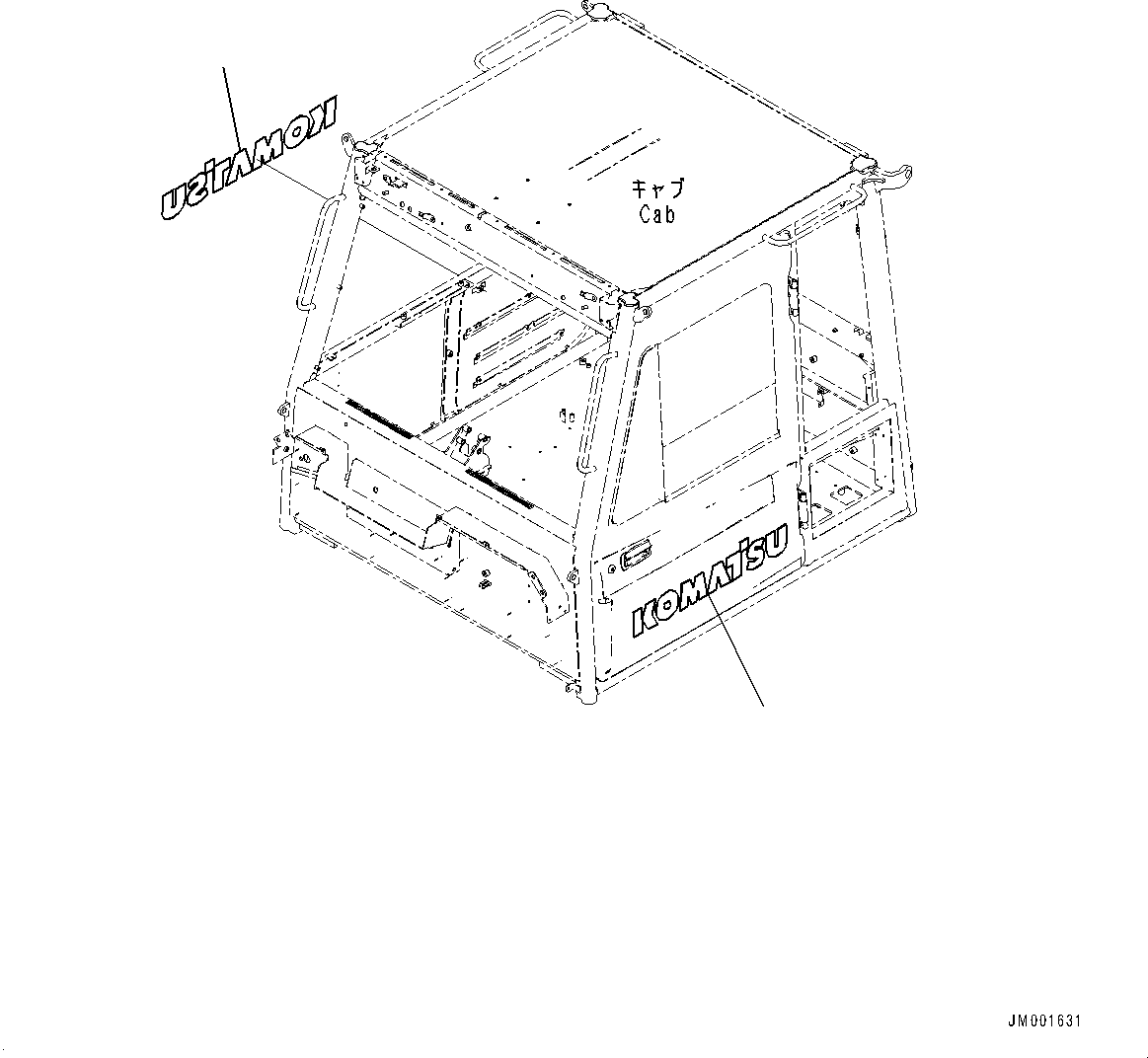 Dump Trucks Komatsu / HM300-5 S/N 10555-UP (For KAL)(0001224C) / Cab, KOMATSU Mark (#10001-)(K001014 : K0200-018014)
