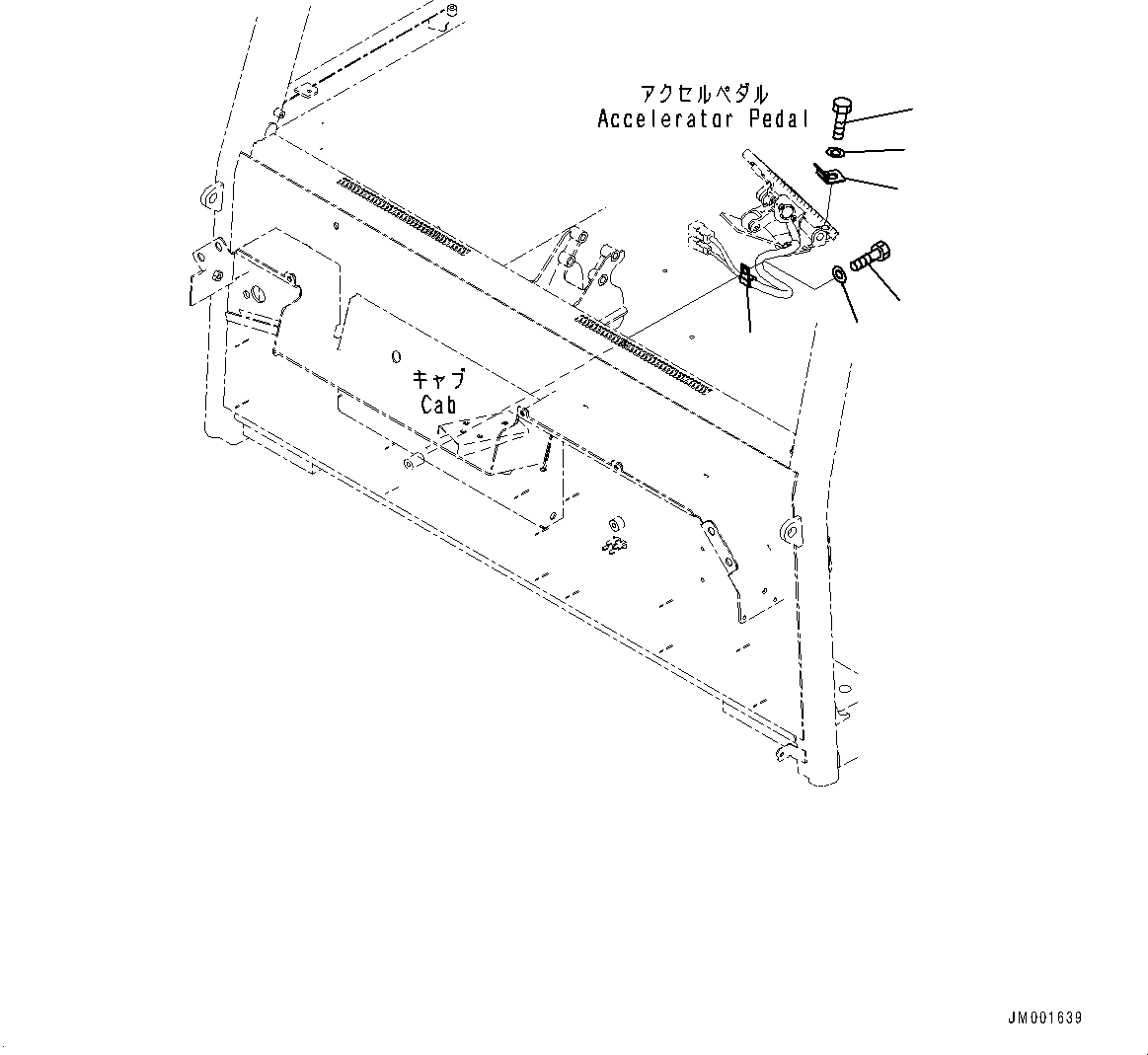 Dump Trucks Komatsu / HM300-5 S/N 10555-UP (For KAL)(0001224C) / Cab, Accelerator Pedal Mounting (#10001-)(K001026 : K0200-018026)