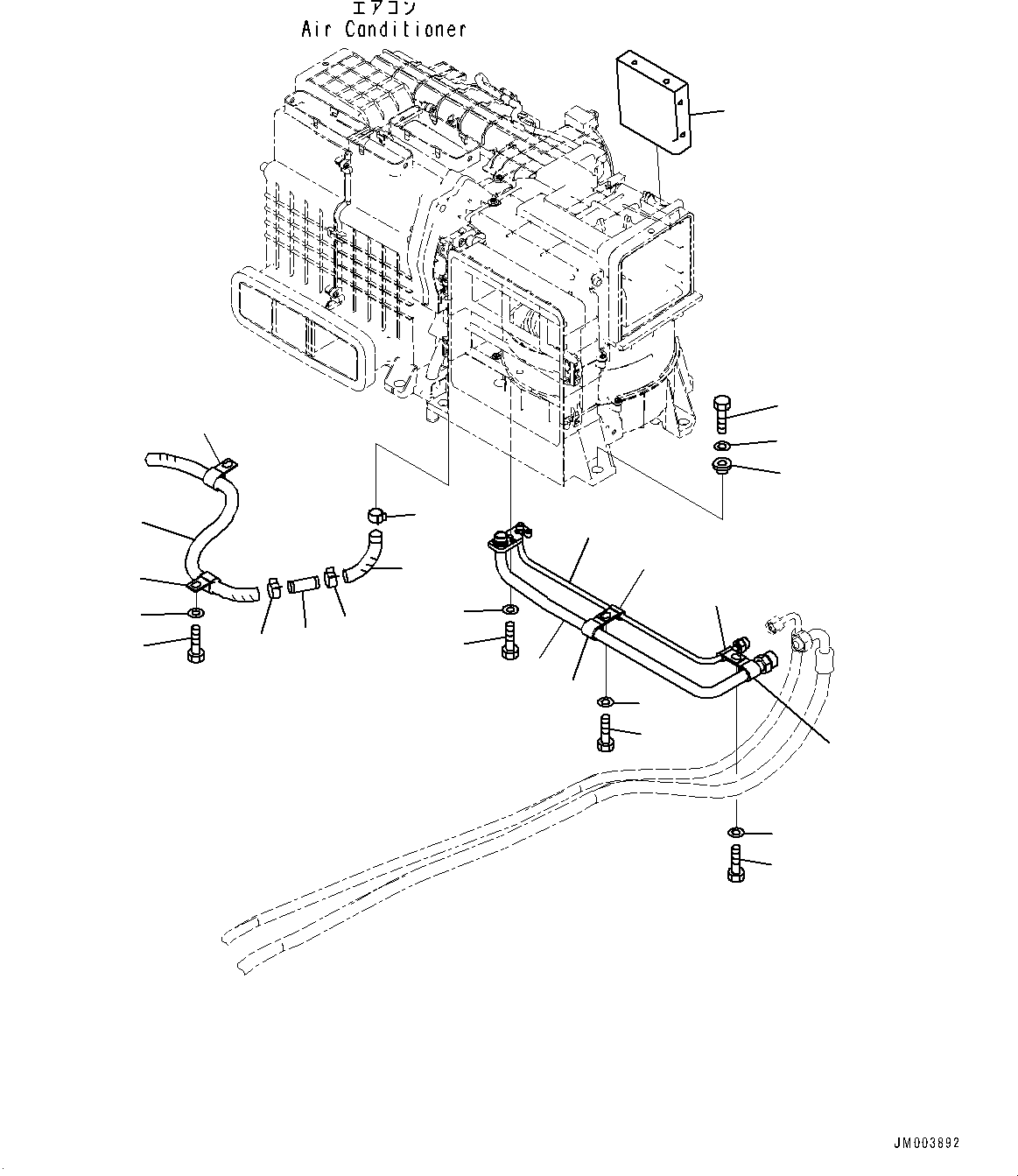 Dump Trucks Komatsu / HM300-5 S/N 10555-UP (For KAL)(0001224C) / Cab, Air Conditioner Piping (#10001-)(K001032 : K0200-018032)