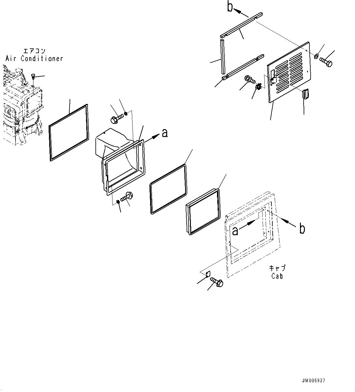 Dump Trucks Komatsu / HM300-5 S/N 10555-UP (For KAL)(0001224C) / Cab, Air Conditioner Fresh Air Filter (#10001-)(K001036 : K0200-018036)