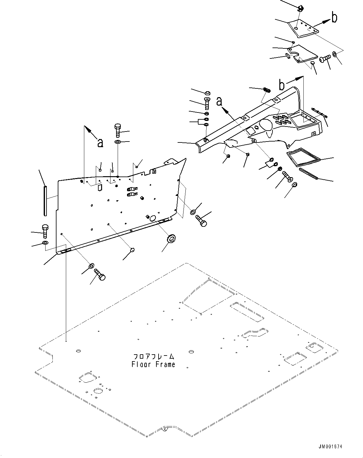 Dump Trucks Komatsu / HM300-5 S/N 10555-UP (For KAL)(0001224C) / Cab, Side Cover (#10001-)(K001045 : K0200-018045)
