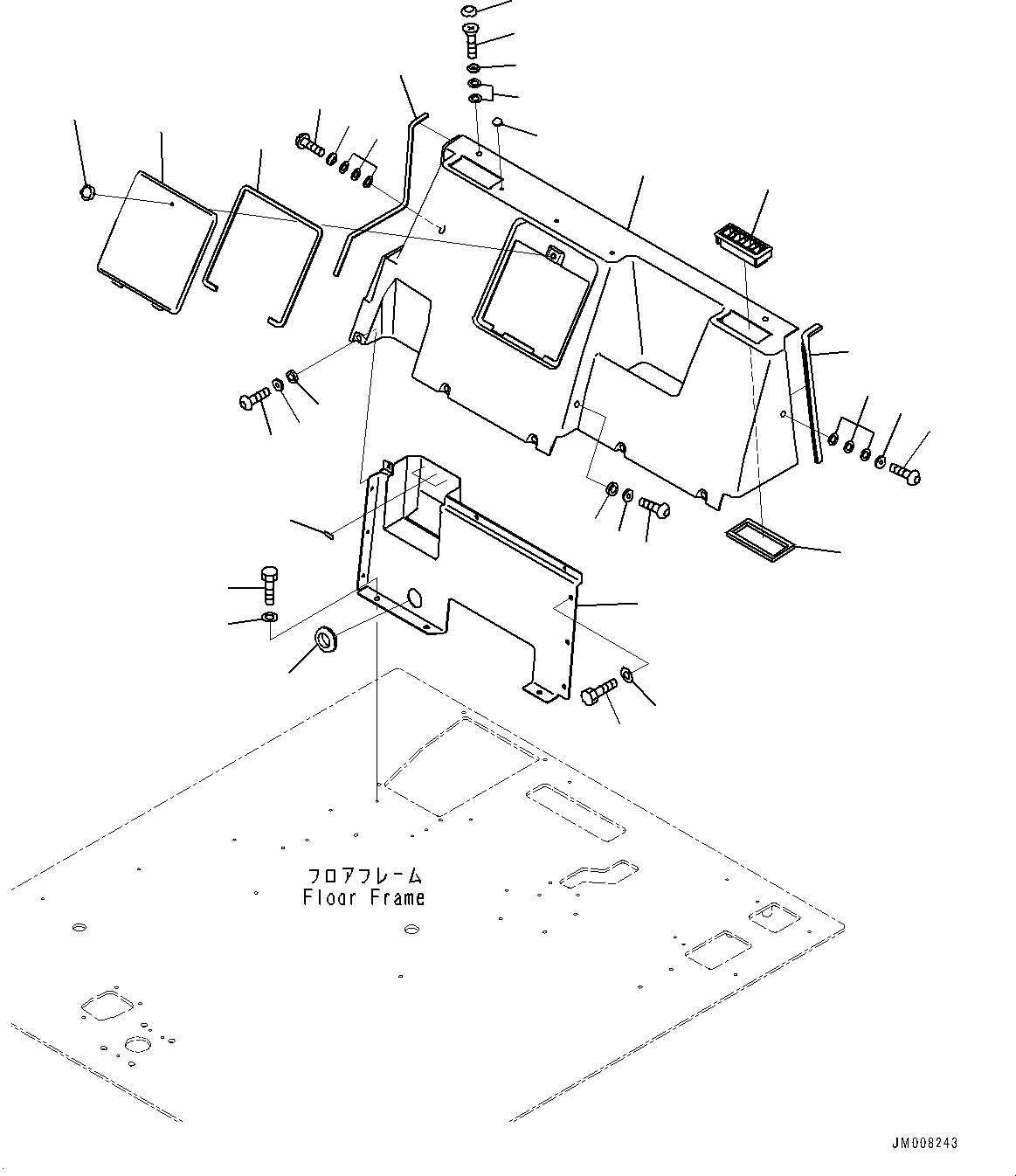 Dump Trucks Komatsu / HM300-5 S/N 10555-UP (For KAL)(0001224C) / Cab, Rear Cover (#10001-)(K001049 : K0200-018049)