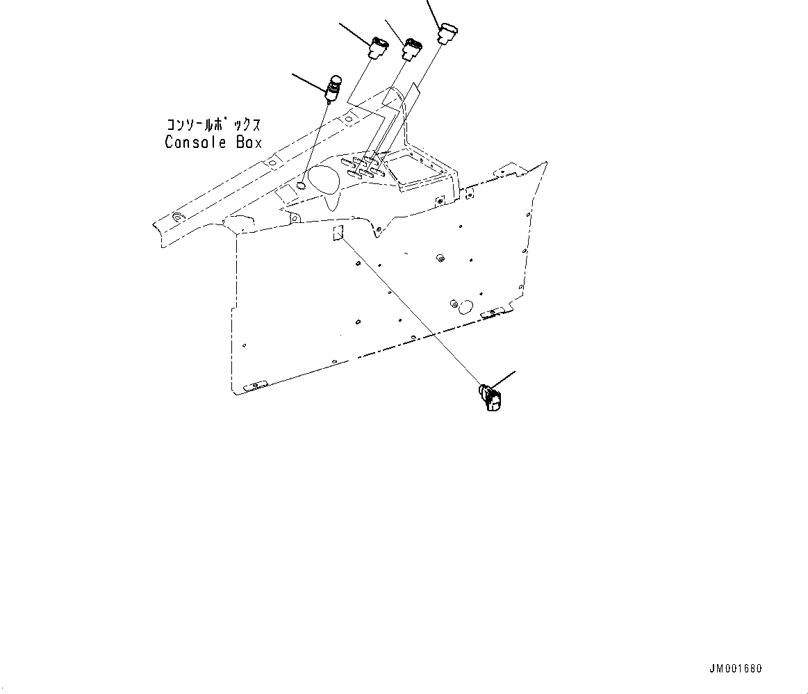 Dump Trucks Komatsu / HM300-5 S/N 10555-UP (For KAL)(0001224C) / Cab, Console Box Switch (#10001-)(K001052 : K0200-018052)