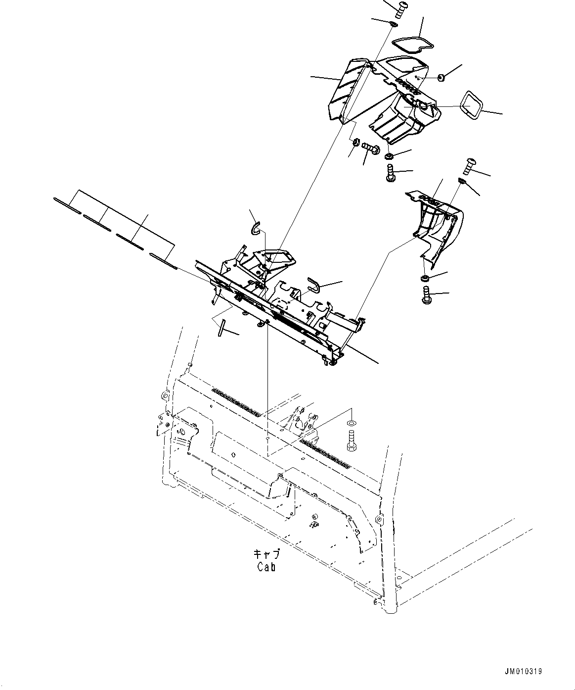 Dump Trucks Komatsu / HM300-5 S/N 10555-UP (For KAL)(0001224C) / Cab, Dashboard (#10001-)(K001055 : K0200-018055)