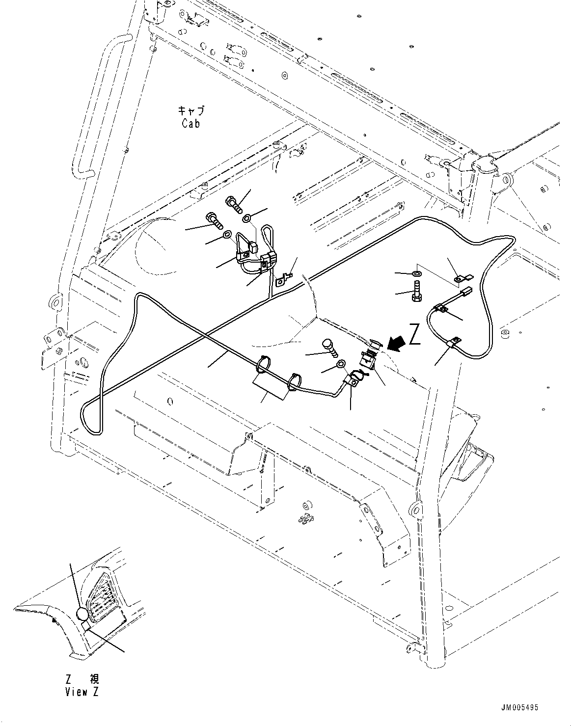 Dump Trucks Komatsu / HM300-5 S/N 10555-UP (For KAL)(0001224C) / Cab, Engine Shutdown Secondary Switch (#10001-)(K001067 : K0200-018067)