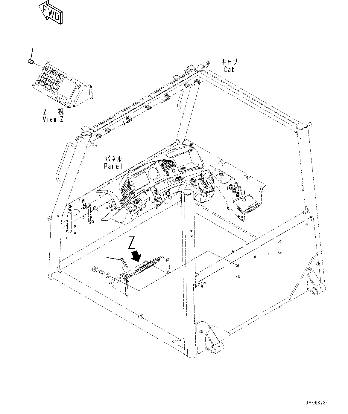Dump Trucks Komatsu / HM300-5 S/N 10555-UP (For KAL)(0001224C) / Cab Option Switch, Auto Idle Stop (#10001-)(K002005 : K0201-066005)