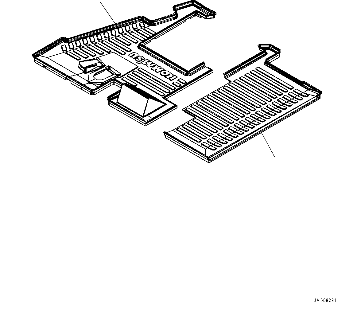 Dump Trucks Komatsu / HM300-5 S/N 10555-UP (For KAL)(0001224C) / Floor Mat (#10260-)(K004001 : K0310-002001)