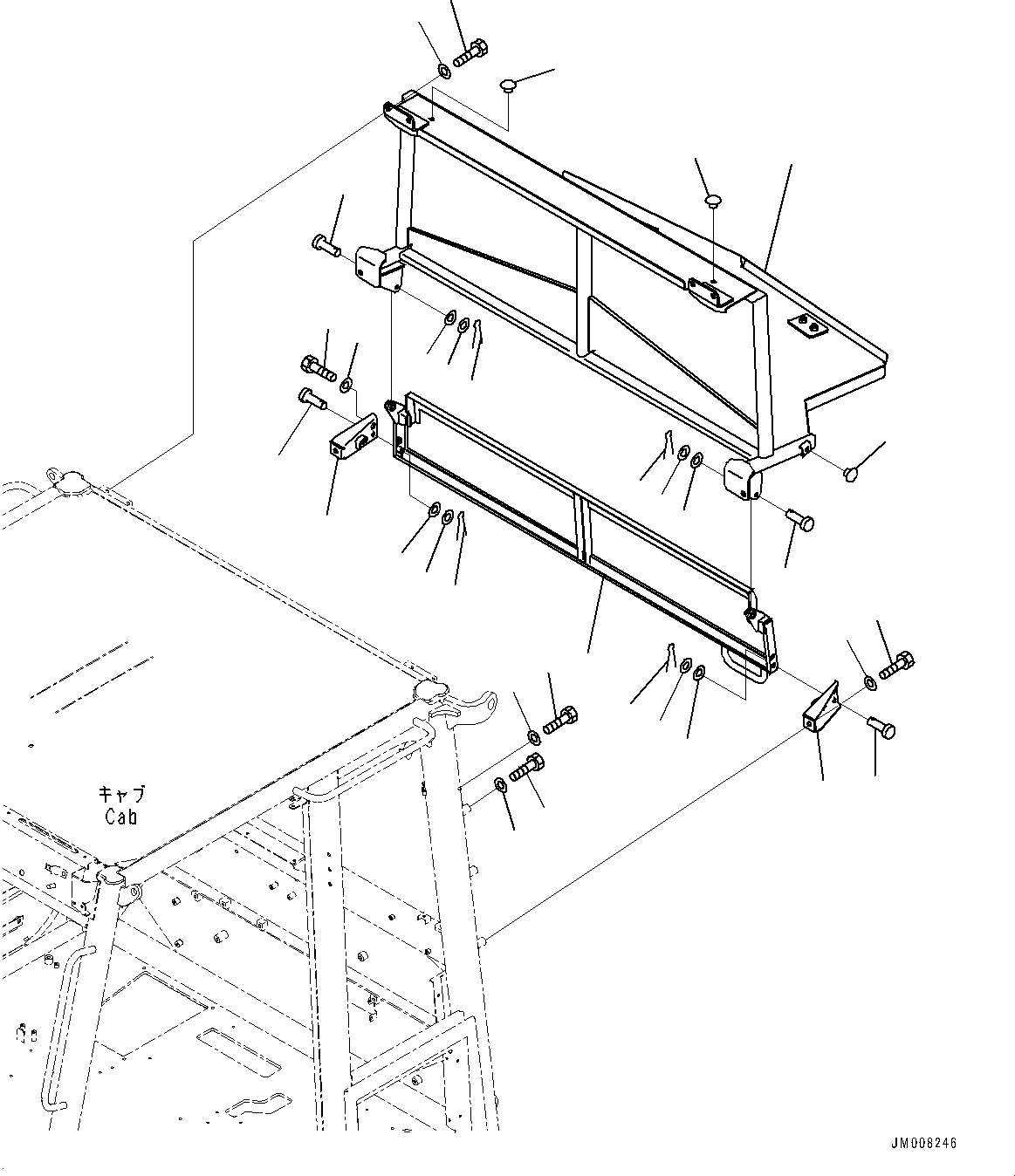 Dump Trucks Komatsu / HM300-5 S/N 10555-UP (For KAL)(0001224C) / Cab Guard (#10001-)(K005001 : K3110-001001)