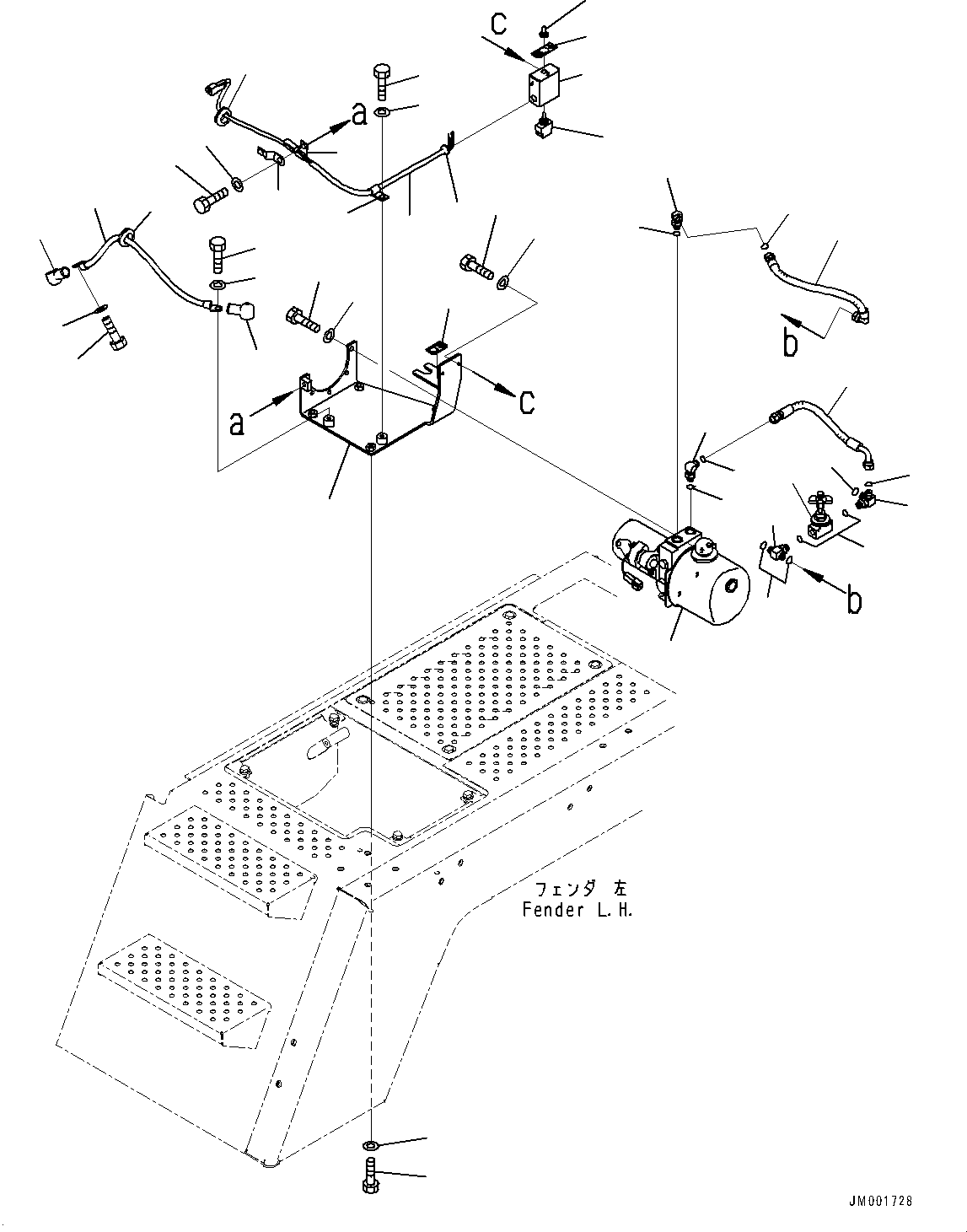 Dump Trucks Komatsu / HM300-5 S/N 10555-UP (For KAL)(0001224C) / Cab Tilt Cylinder and Its Related Parts, Pump(#10001-10312)(K006003 : K3120-001003)