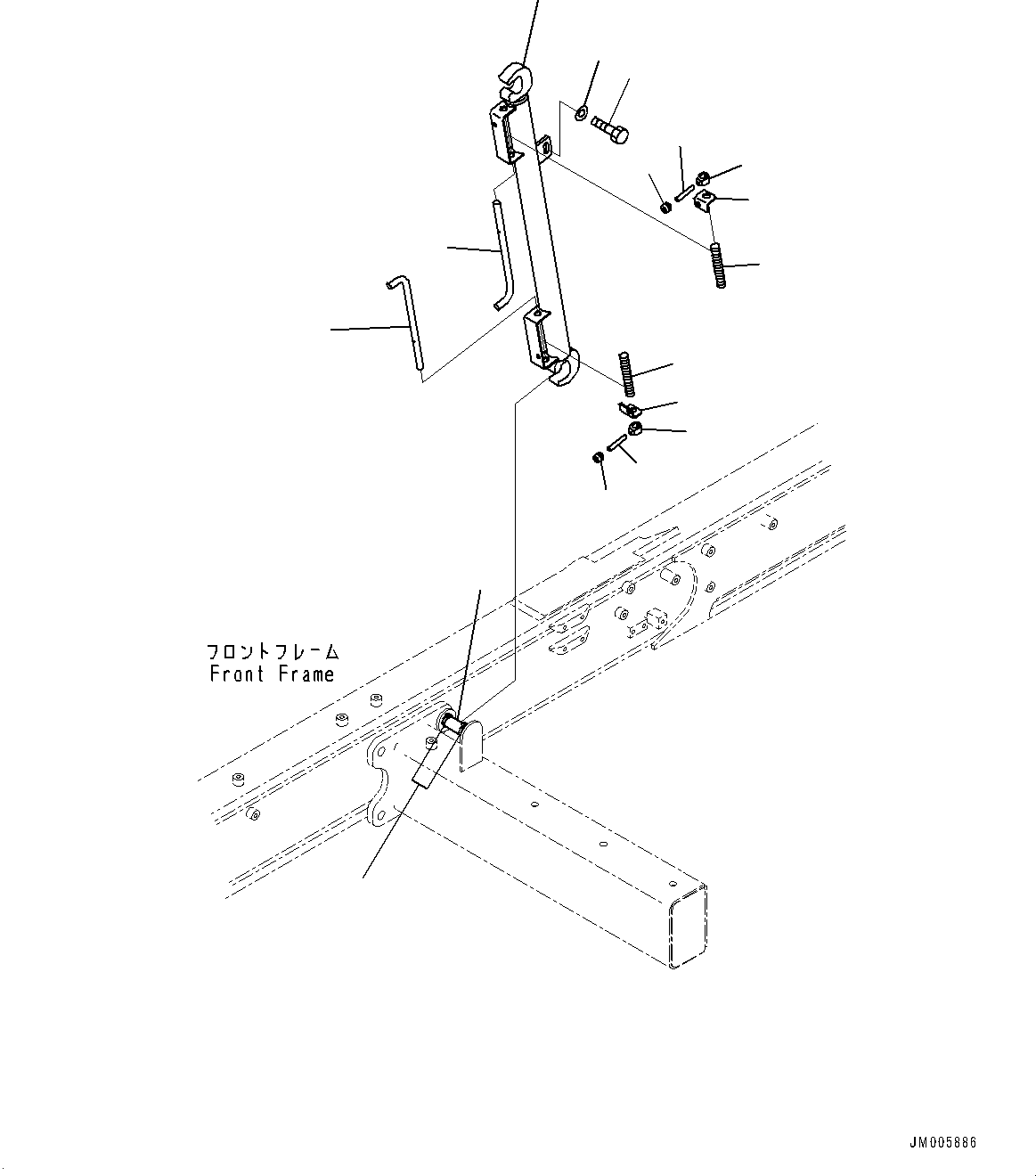 Dump Trucks Komatsu / HM300-5 S/N 10555-UP (For KAL)(0001224C) / Cab Tilt Bar (#10001-)(K007001 : K3120-002001)
