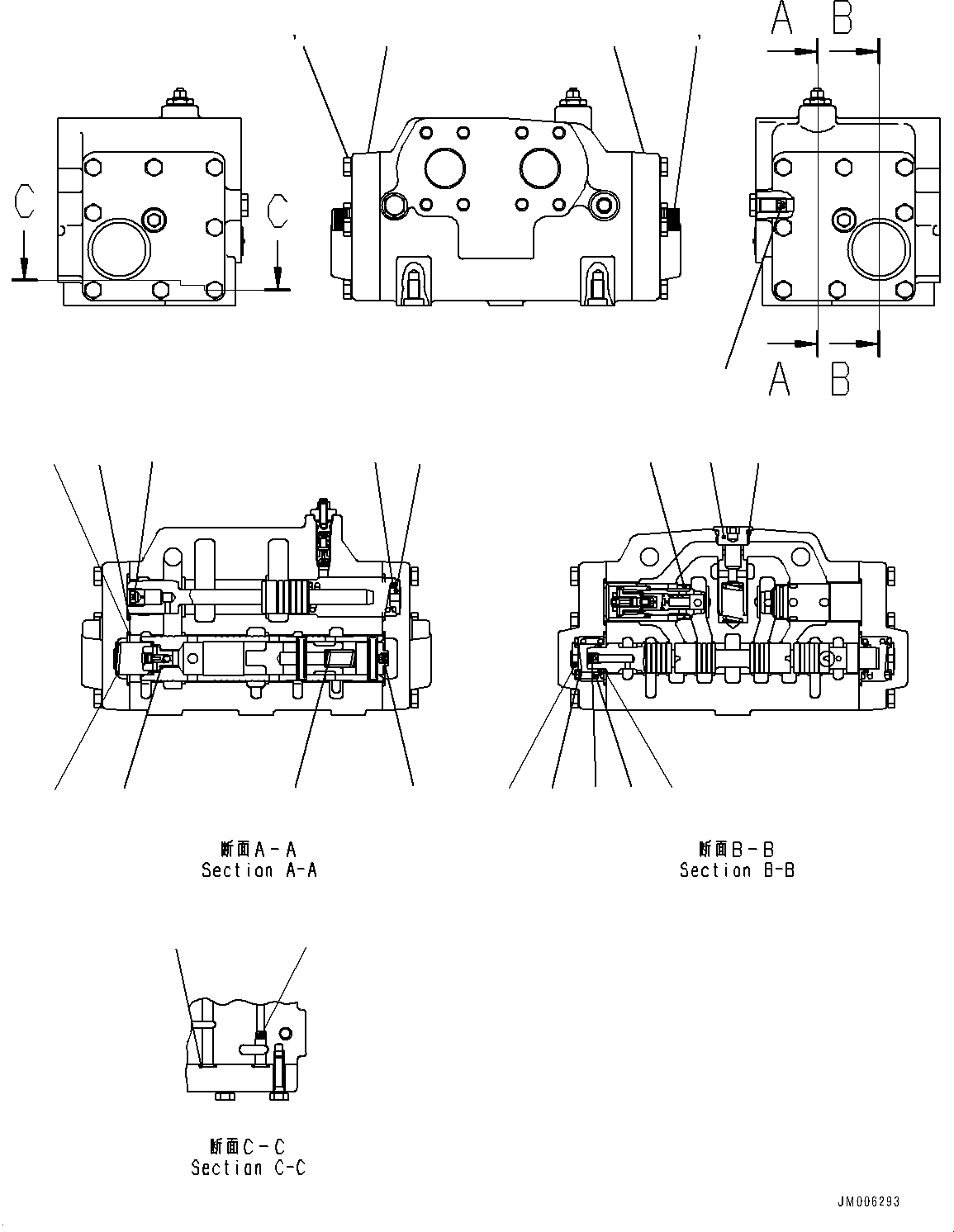 Dump Trucks Komatsu / HM400-5 S/N 10650-UP (For KAL)(0001225C) / Front Steering and Hoist Hydraulic Piping, Flow Amplifier Valve (#10001-)(H004004 : H3410-002004)