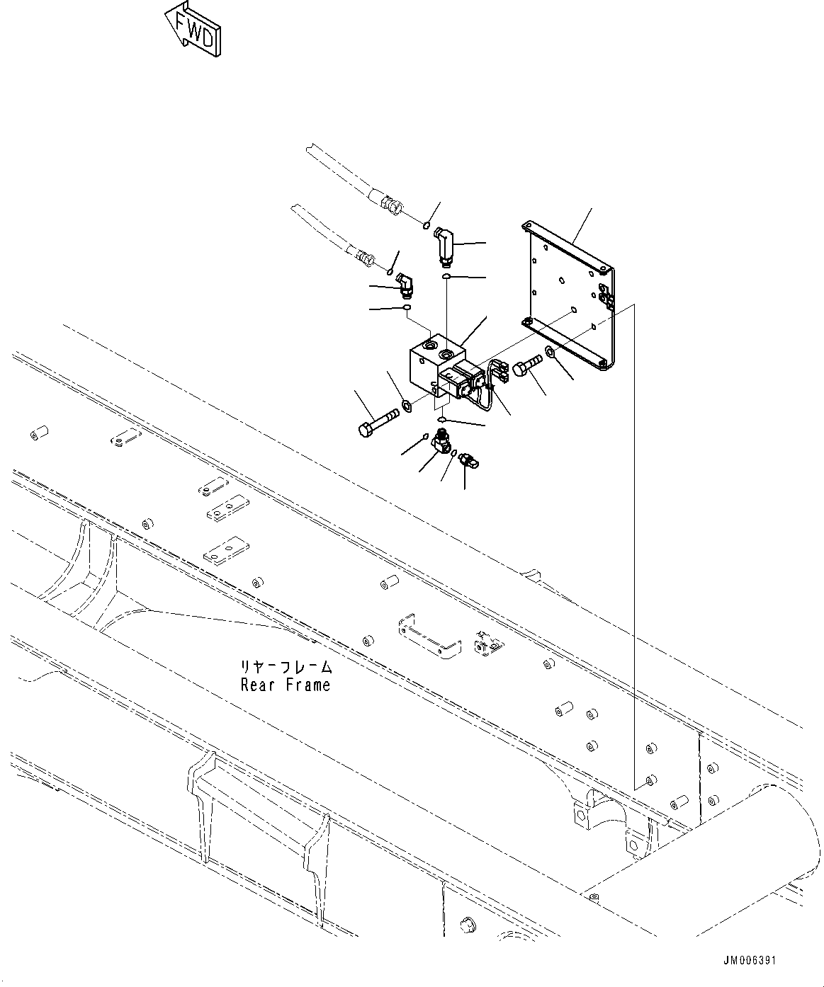 Dump Trucks Komatsu / HM400-5 S/N 10650-UP (For KAL)(0001225C) / Rear Brake Oil Piping, EPC Valve (With Automatic Retarder Accelerator Control(ARAC)) (#10001-)(H014001 : H3542-001001)