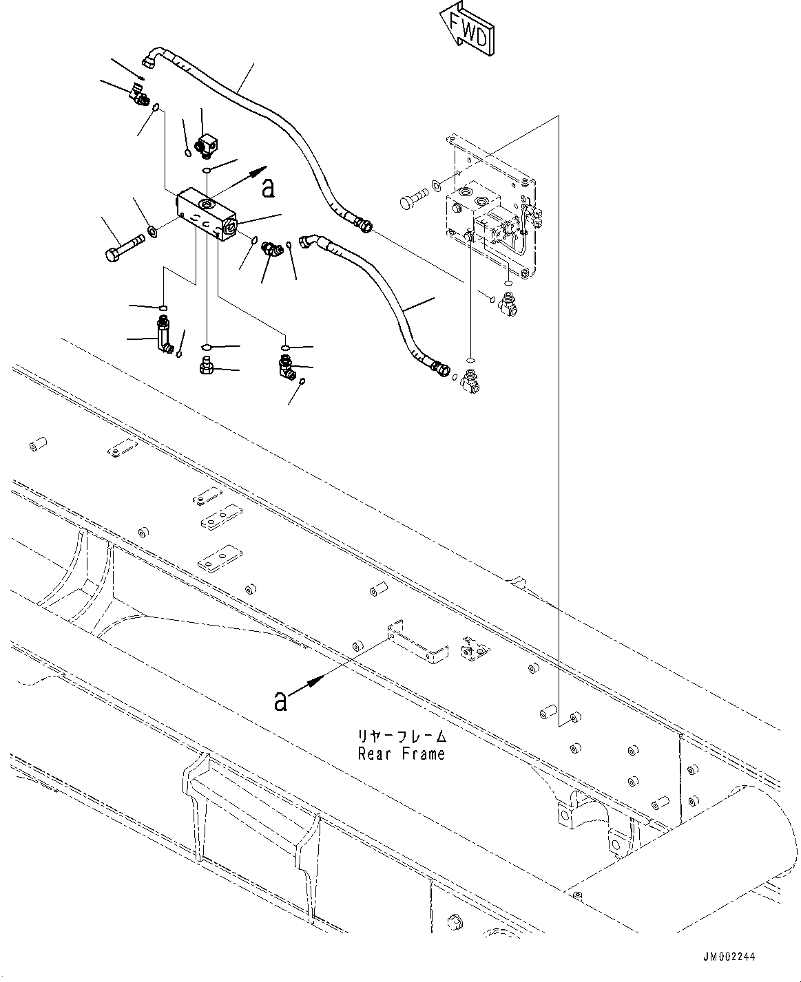 Dump Trucks Komatsu / HM400-5 S/N 10650-UP (For KAL)(0001225C) / Rear Brake Oil Piping, Shuttle Valve (#10001-)(H014002 : H3542-001002)