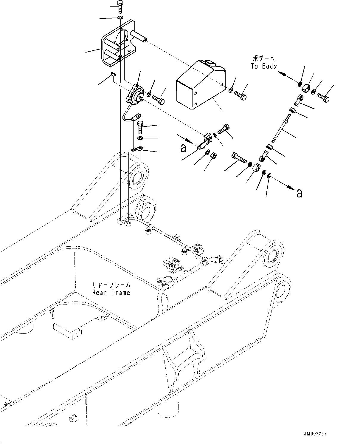 Dump Trucks Komatsu / HM400-5 S/N 10650-UP (For KAL)(0001225C) / Body Positioner, (#10001-10398)(J009001 : J3330-001001)