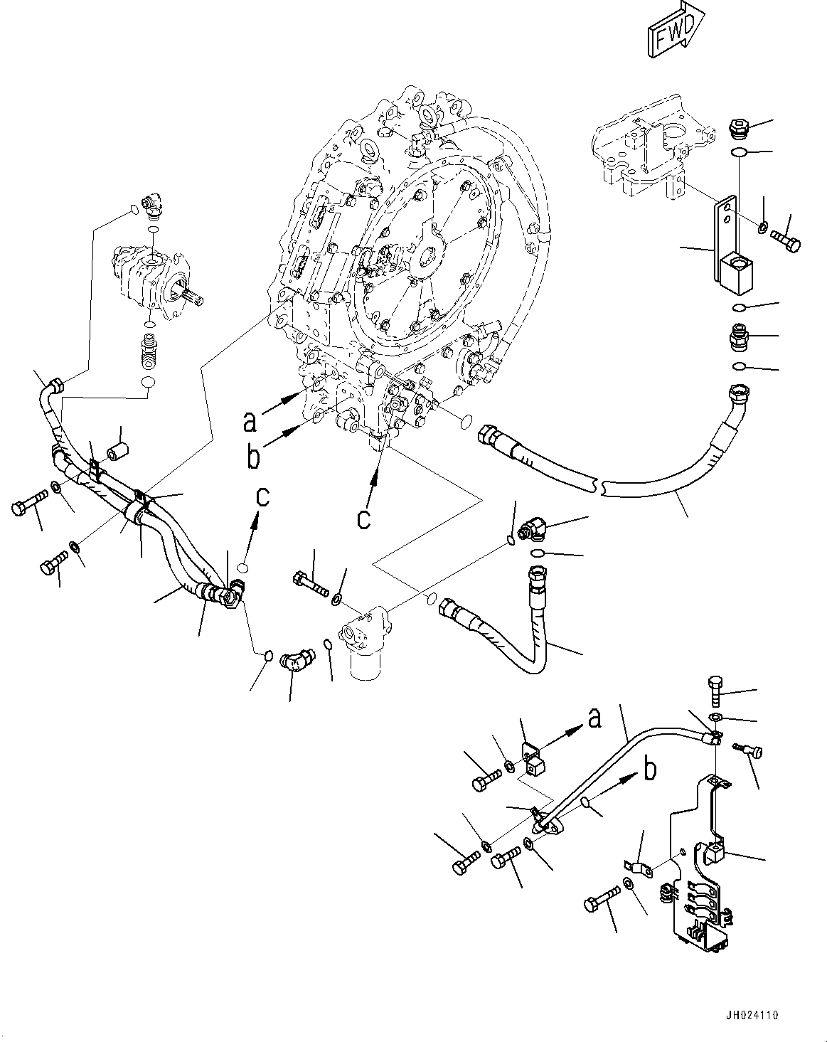 Excavators Komatsu / HB215LC-3 S/N 70001-UP (For KAL)(0001233C) / Engine Related Parts, Motor-generator Piping (#70001-)(B002009 : B0000-005009)