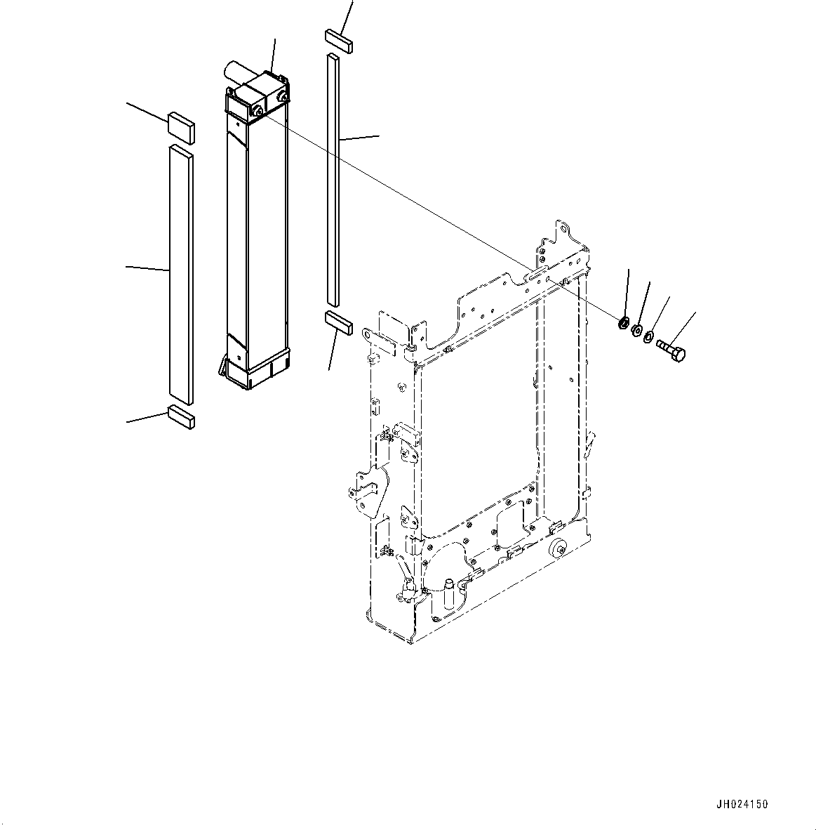 Excavators Komatsu / HB215LC-3 S/N 70001-UP (For KAL)(0001233C) / Cooling System, Aftercooler and Fuel Cooler (#70001-)(C001003 : C0100-001003)
