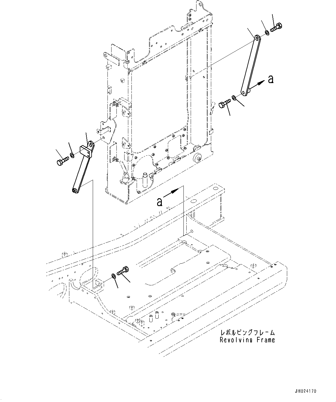 Excavators Komatsu / HB215LC-3 S/N 70001-UP (For KAL)(0001233C) / Cooling System, Stay (#70001-)(C001010 : C0100-001010)