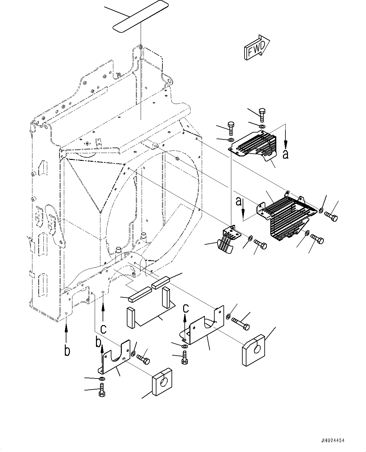 Excavators Komatsu / HB215LC-3 S/N 70001-UP (For KAL)(0001233C) / Cooling System, Guard (#70001-)(C001011 : C0100-001011)