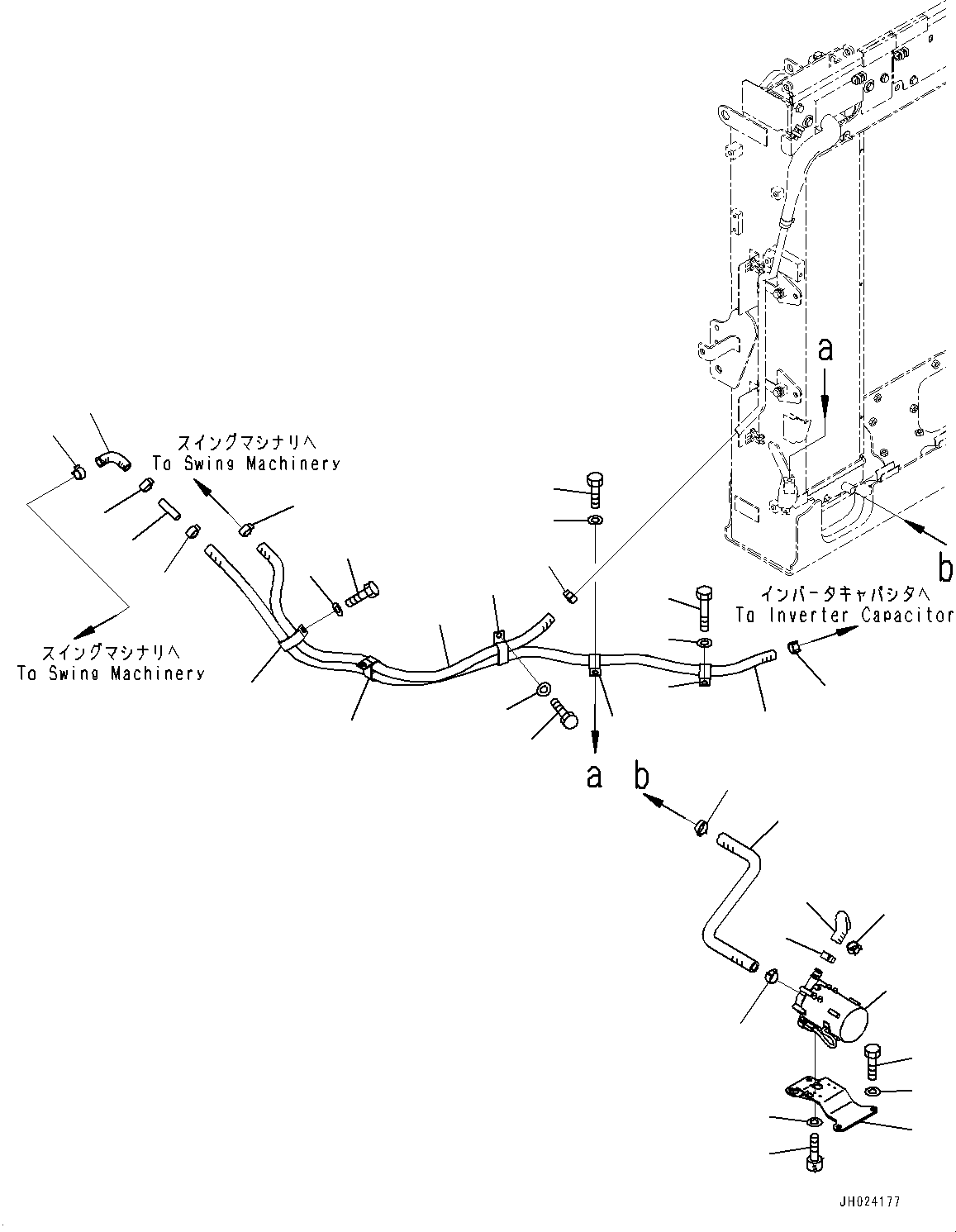 Excavators Komatsu / HB215LC-3 S/N 70001-UP (For KAL)(0001233C) / Cooling System, Hybrid Cooling Piping (#70001-)(C001013 : C0100-001013)