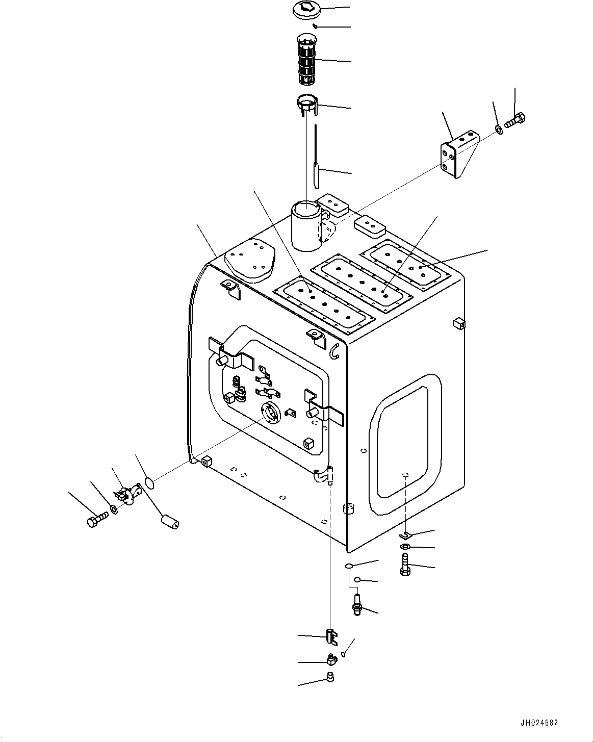 Excavators Komatsu / HB215LC-3 S/N 70001-UP (For KAL)(0001233C) / Fuel Tank, (1-Additional Actuator Piping, Tool Control) (#70001-)(D001001 : D0100-001001)