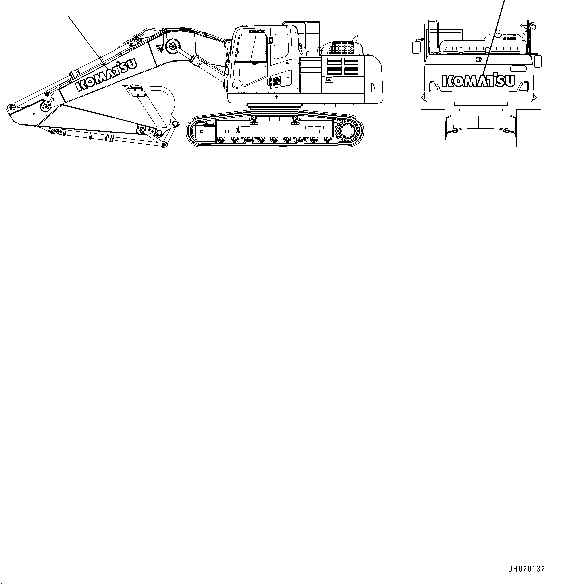 Excavators Komatsu / HB215LC-3 S/N 70001-UP (For KAL)(0001233C) / Komatsu Logo (#70001-)(U005001 : U0150-002001)