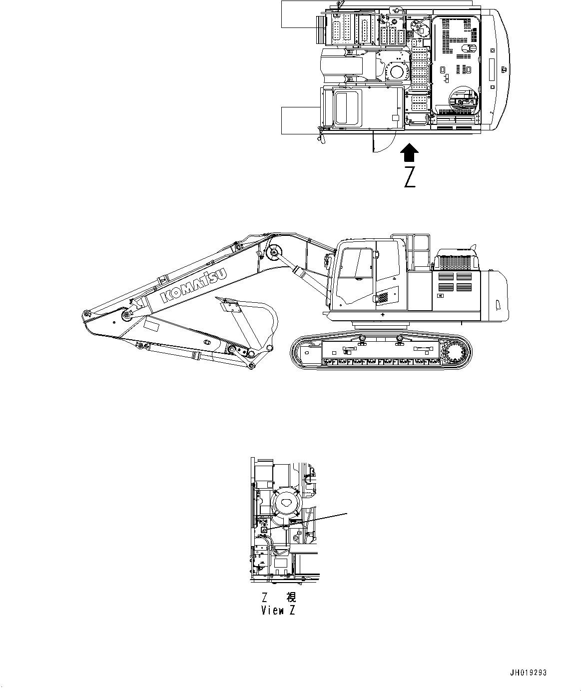Excavators Komatsu / HB215LC-3 S/N 70001-UP (For KAL)(0001233C) / Caution Plates, Battery (#70001-)(U006001 : U0201-001001)