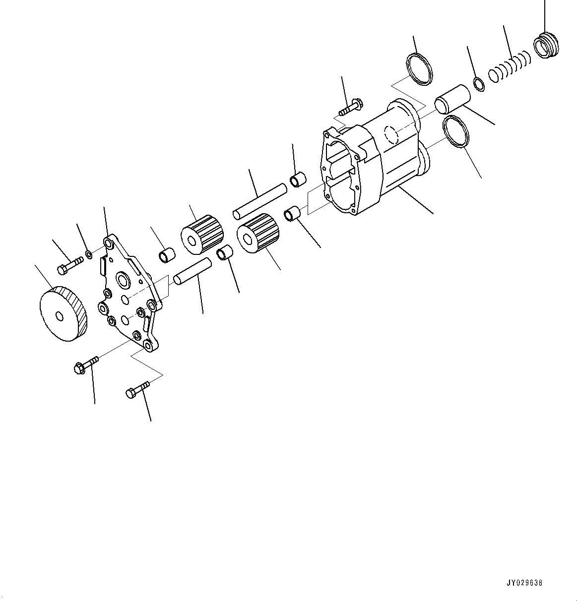 Engines Komatsu / SAA6D170E-7D S/N 710161-UP (For PC1250-11)(1001203C) / Engine Oil Pump (#710161-)(C001001 : A3010-001001)