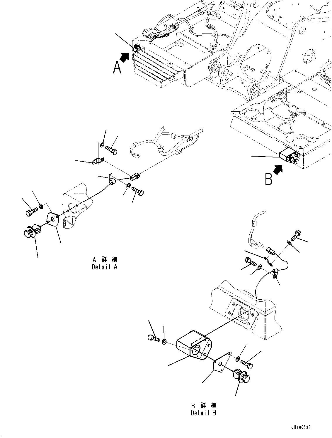 Excavators Komatsu / PC170LC-11 S/N 35001-UP (For KAL)(1001221C) / Electric Wiring Harness, Emergency Switch (#35001-)(E002010 : E0200-002010)