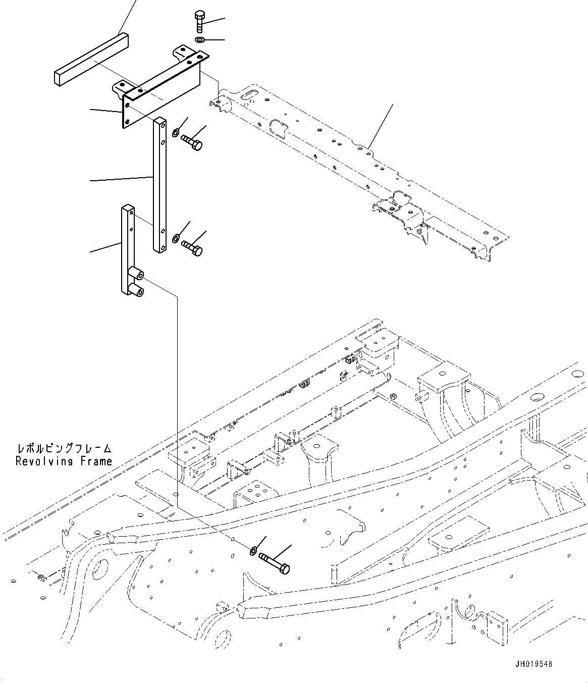 Excavators Komatsu / PC170LC-11 S/N 35001-UP (For KAL)(1001221C) / Frame, (2/2) (#35001-)(M002002 : M1120-001002)