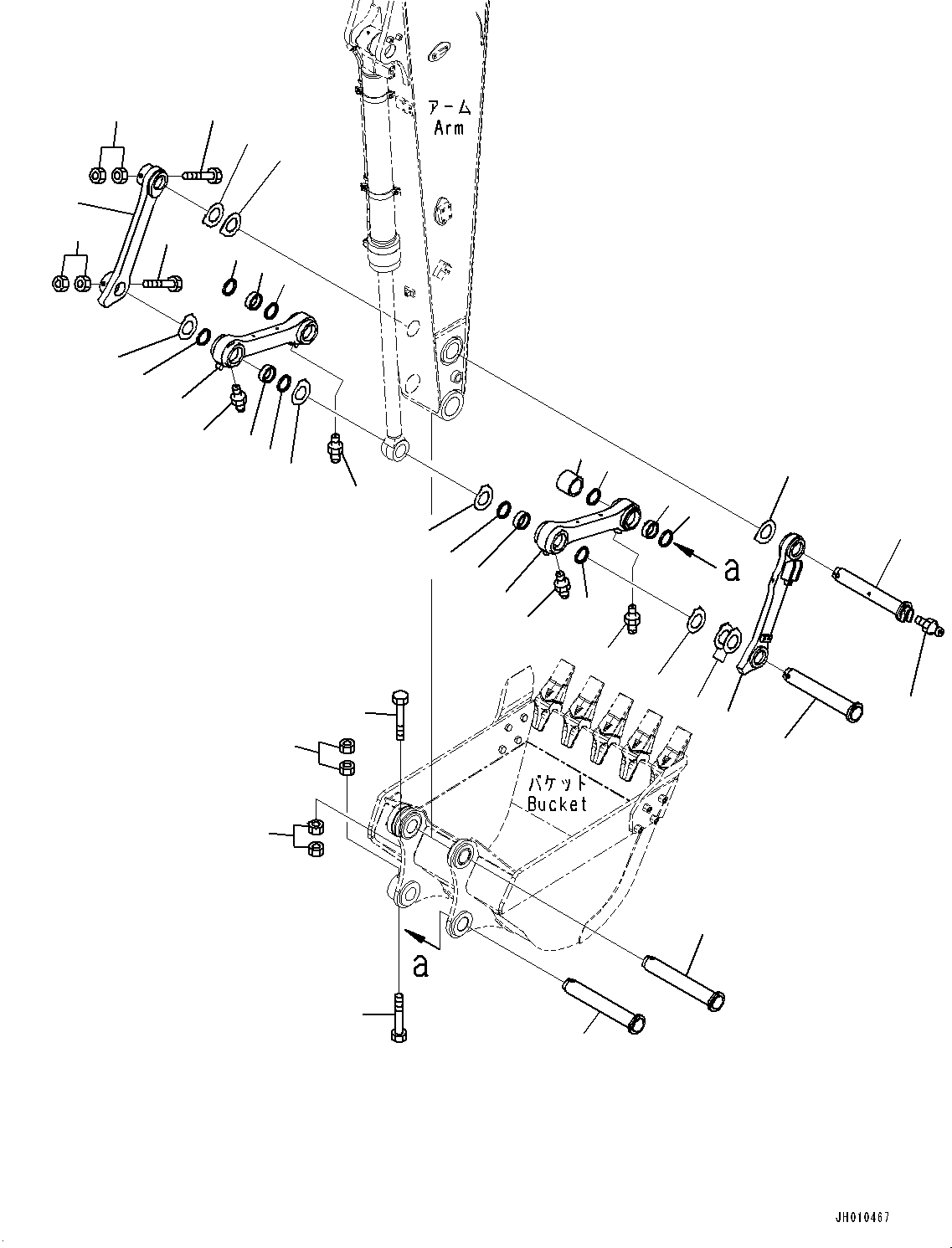 Excavators Komatsu / PC170LC-11 S/N 35001-UP (For KAL)(1001221C) / Arm, Bucket Link (#35001-)(T005003 : T1200-005003)