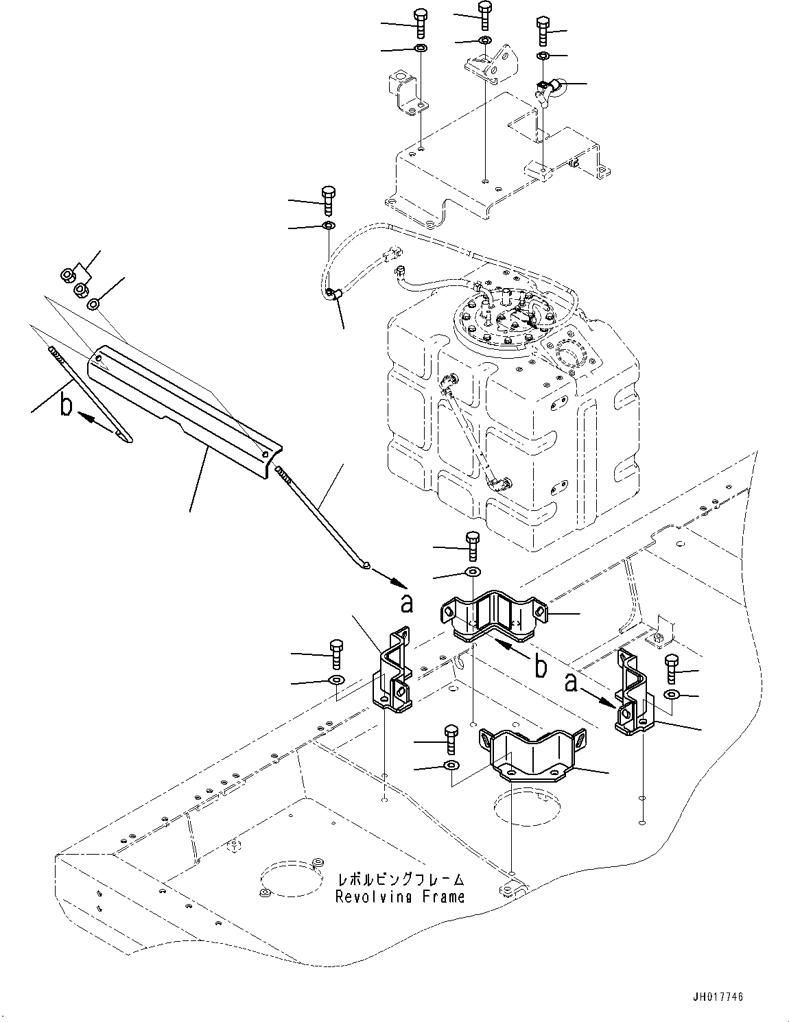 Excavators Komatsu / HB365LC-3 S/N 5169-UP (For KAL)(1001227C) / DEF Tank, Tank Mounting (#5001-)(D003005 : D0500-001003)