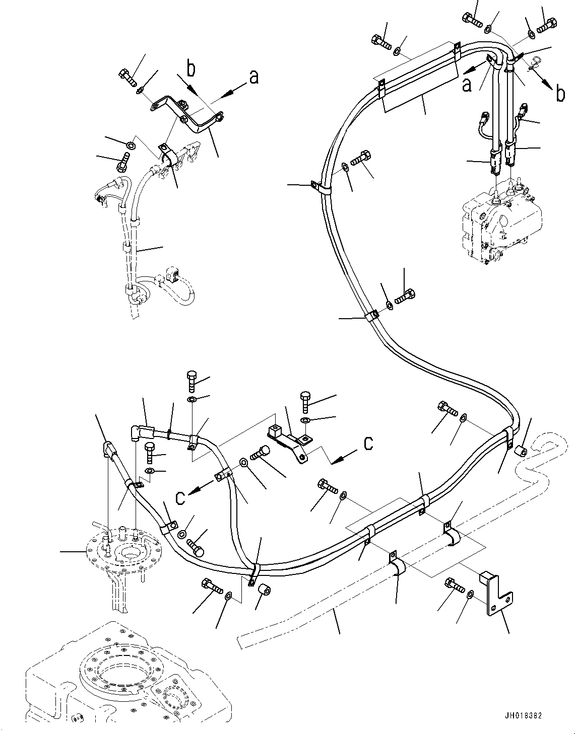 Excavators Komatsu / HB365LC-3 S/N 5169-UP (For KAL)(1001227C) / DEF Piping, Suction and Return Piping (#5001-)(D004001 : D0510-001001)