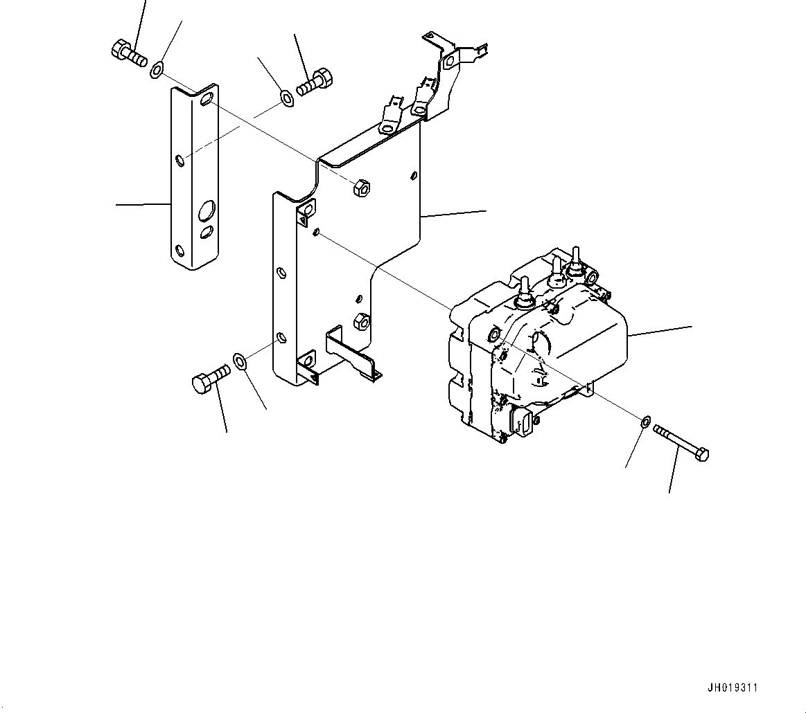 Excavators Komatsu / HB365LC-3 S/N 5169-UP (For KAL)(1001227C) / DEF Piping, Supply Module Mounting (#5001-)(D004002 : D0510-001002)
