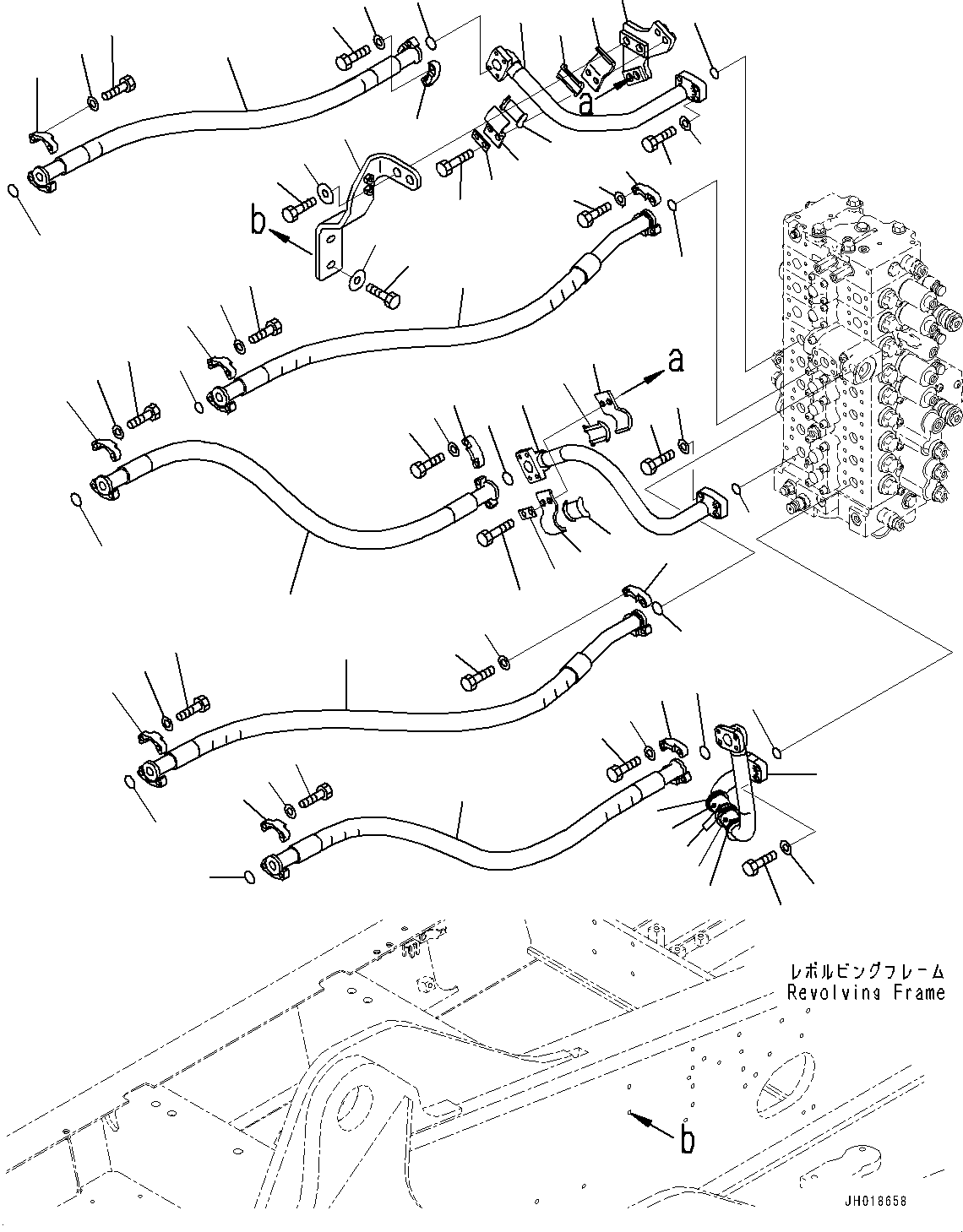 Excavators Komatsu / HB365LC-3 S/N 5169-UP (For KAL)(1001227C) / Arm and Bucket Piping (#5001-)(H010001 : H1220-006001)