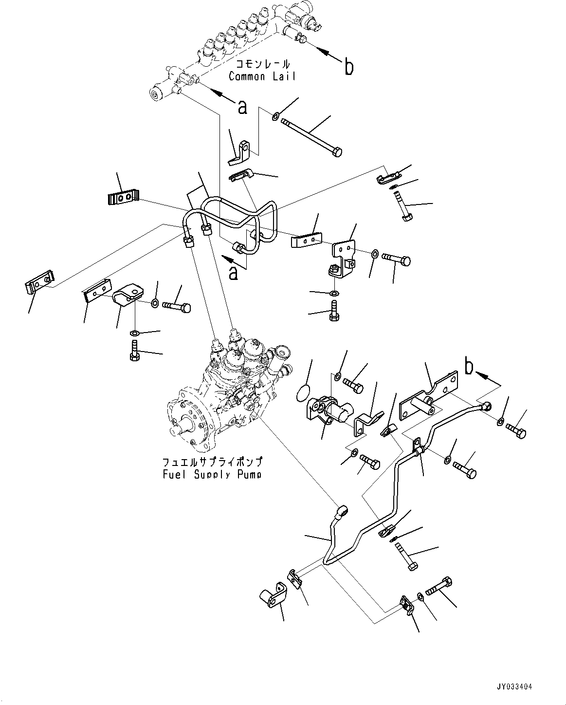 Engines Komatsu / SAA6D140E-7D S/N 830556-UP (For PC700LC-11)(1001230C) / Fuel Supply Pump, Piping(#830556-833057)(D001005 : A4010-001005)