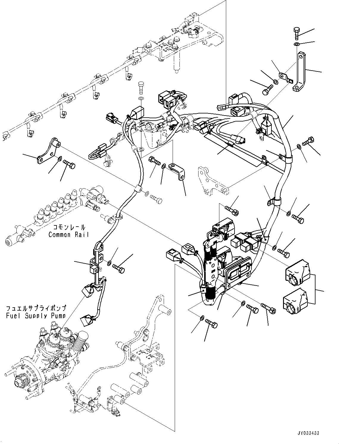 Engines Komatsu / SAA6D140E-7D S/N 830556-UP (For PC700LC-11)(1001230C) / Wiring Harness, (2/5) (#830556-)(F003002 : A6810-001002)