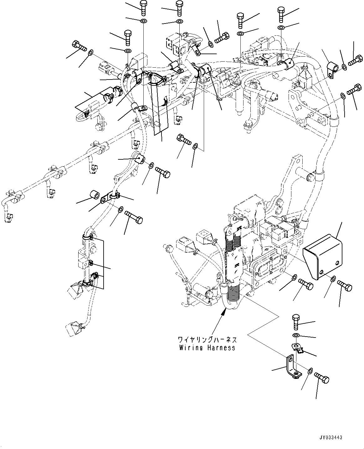 Engines Komatsu / SAA6D140E-7D S/N 830556-UP (For PC700LC-11)(1001230C) / Wiring Harness, (3/5) (#830556-)(F003003 : A6810-001003)