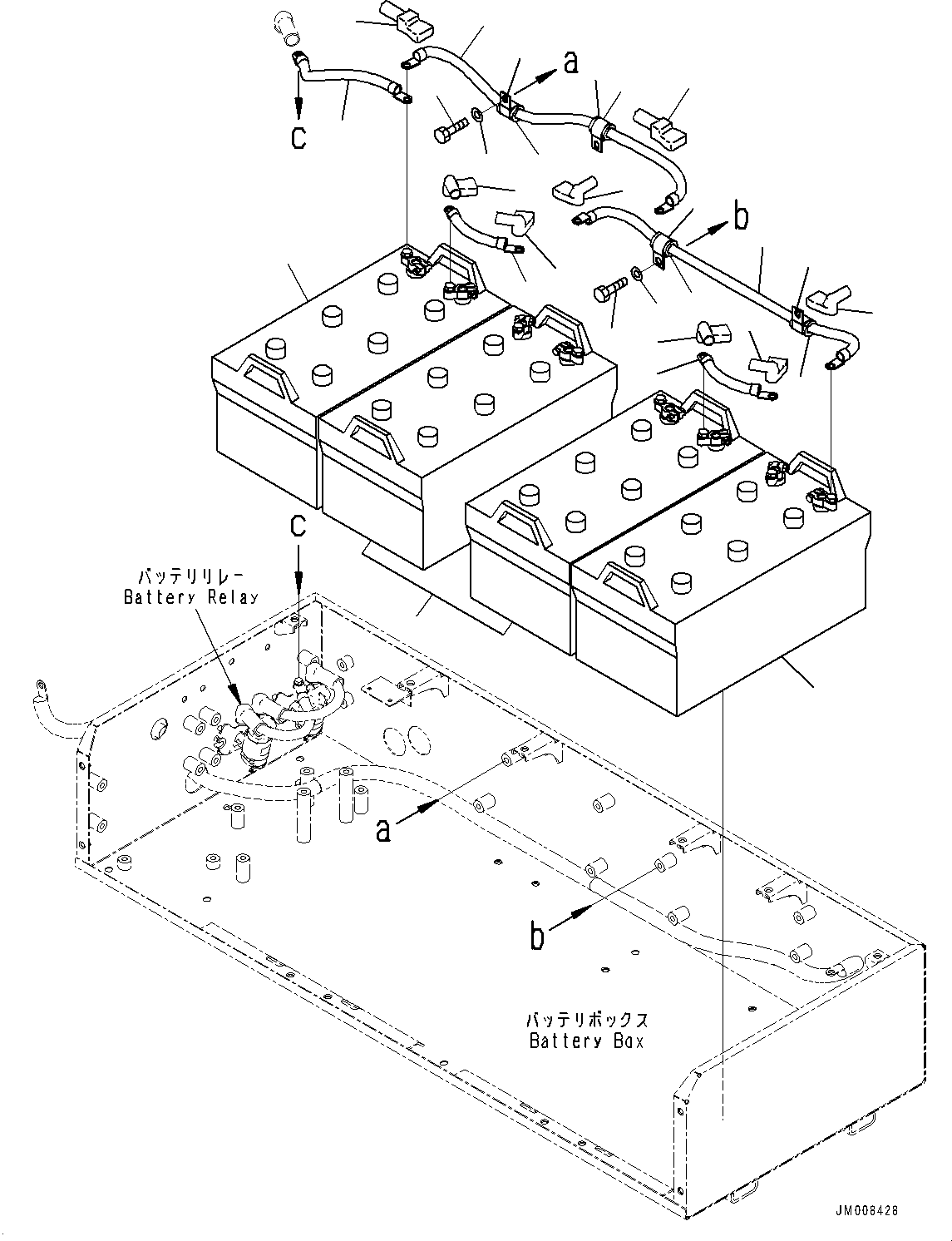 Dump Trucks Komatsu / HD605-8 S/N 30072-UP (For KAL)(1001232C) / Battery Box, Battery (#30001-)(E001001 : E0100-001001)