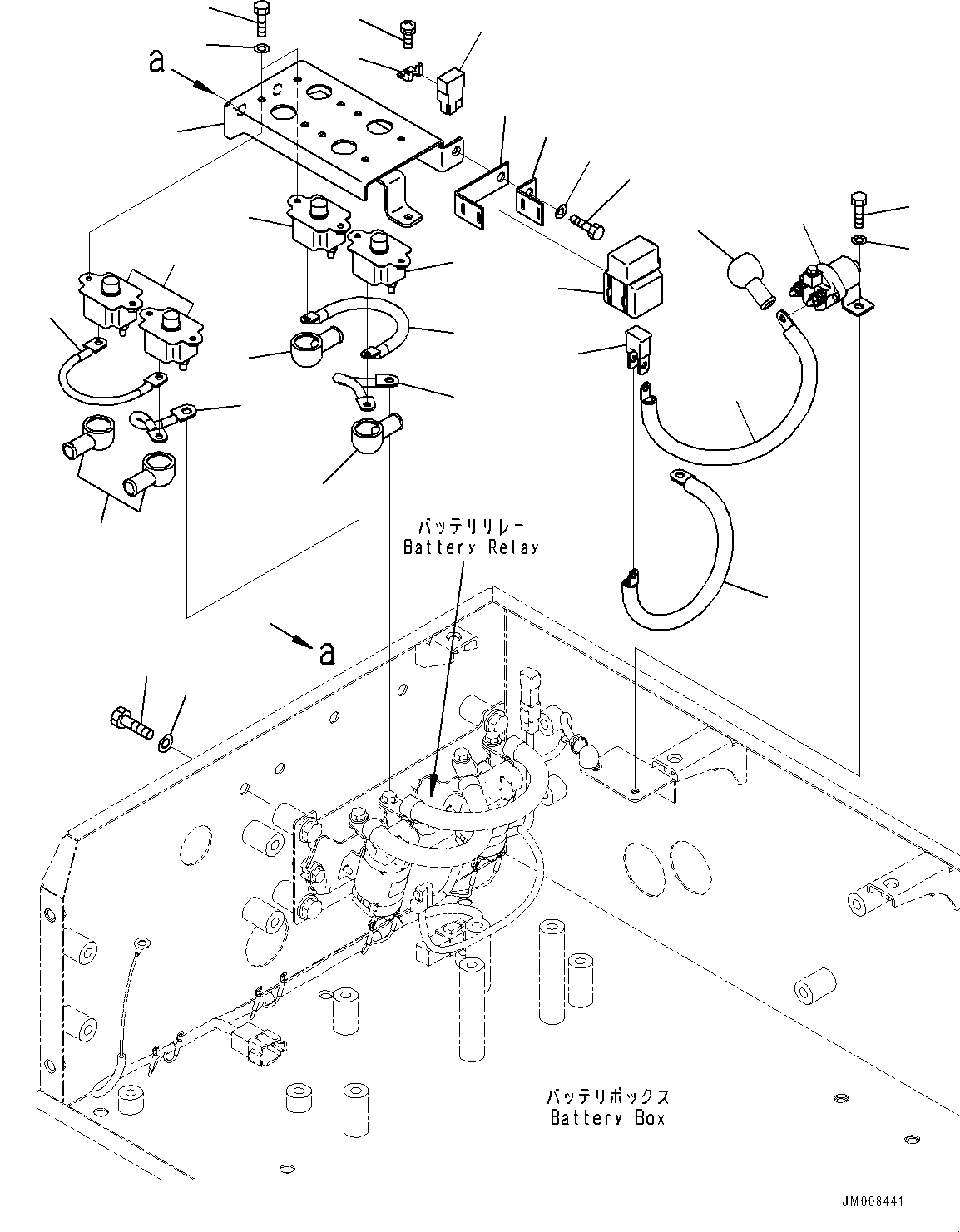 Dump Trucks Komatsu / HD605-8 S/N 30072-UP (For KAL)(1001232C) / Battery Box, Circuit Breaker and Fuse (#30001-)(E001008 : E0100-001007)