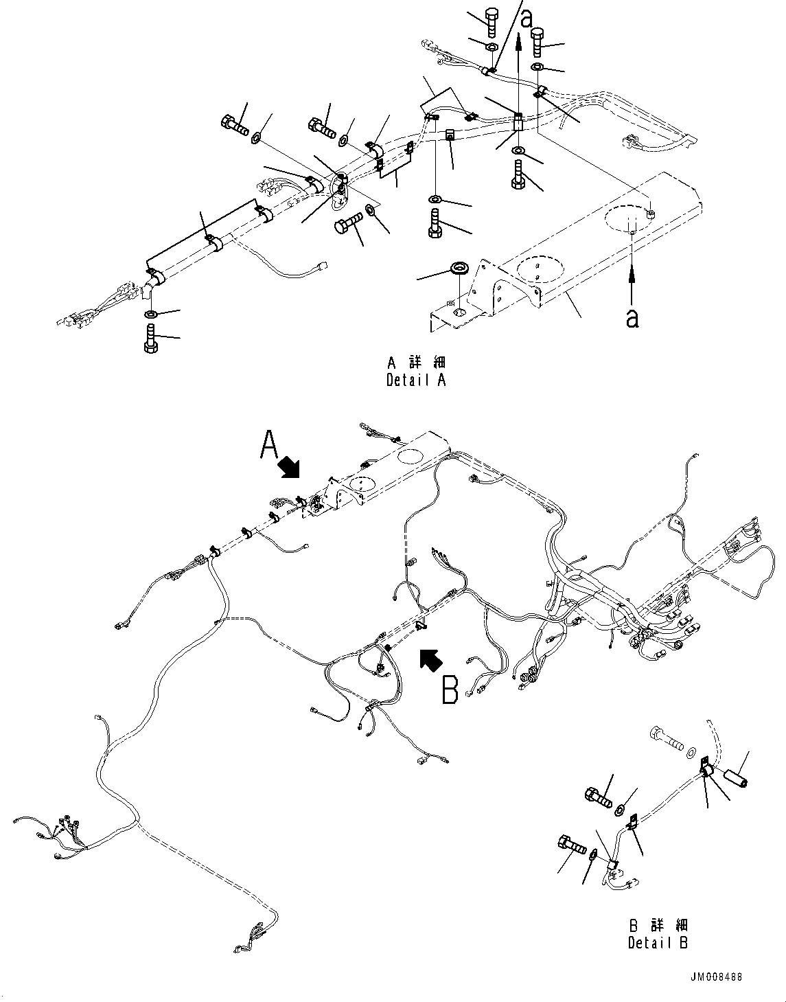 Dump Trucks Komatsu / HD605-8 S/N 30072-UP (For KAL)(1001232C) / Electric System, Mounting Parts (11/13) (#30001-)(E003015 : E0200-002015)