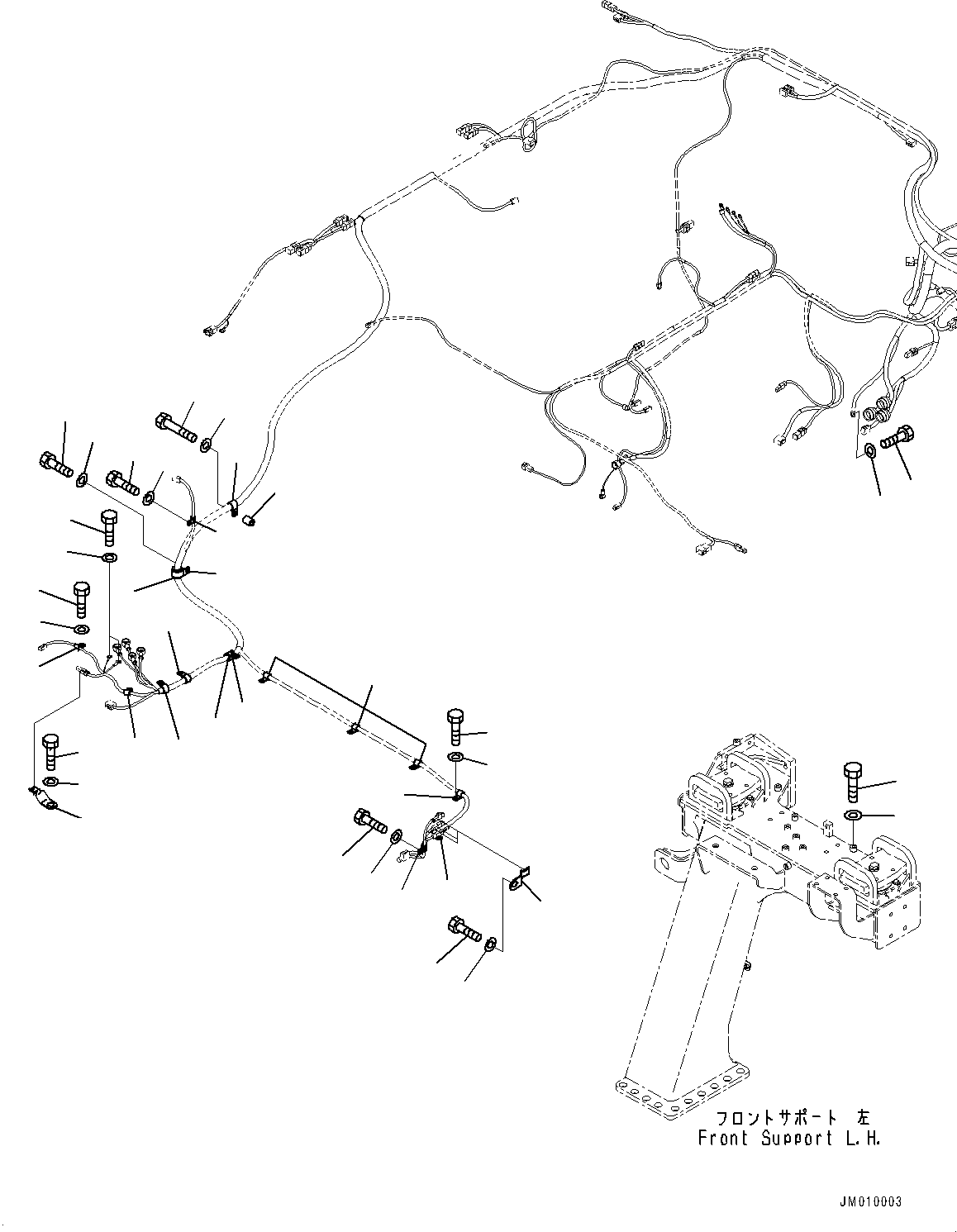 Dump Trucks Komatsu / HD605-8 S/N 30072-UP (For KAL)(1001232C) / Electric System, Mounting Parts (13/13) (#30001-)(E003017 : E0200-002017)