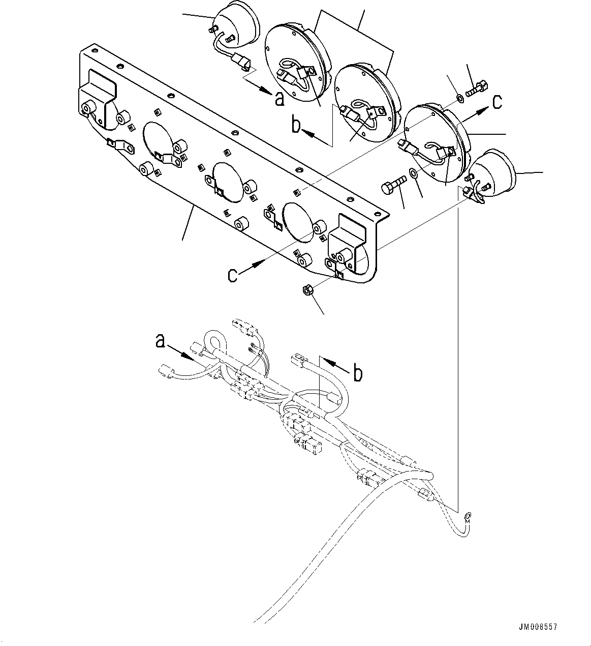 Dump Trucks Komatsu / HD605-8 S/N 30072-UP (For KAL)(1001232C) / Rear Combination Lamp and Backup Alarm, Rear Combination Lamp (#30001-)(E008002 : E0302-001002)