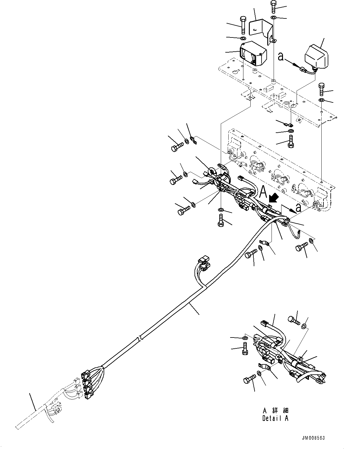 Dump Trucks Komatsu / HD605-8 S/N 30072-UP (For KAL)(1001232C) / Rear Combination Lamp and Backup Alarm, Rear Working Lamp and Backup Alarm (#30001-)(E008003 : E0302-001003)