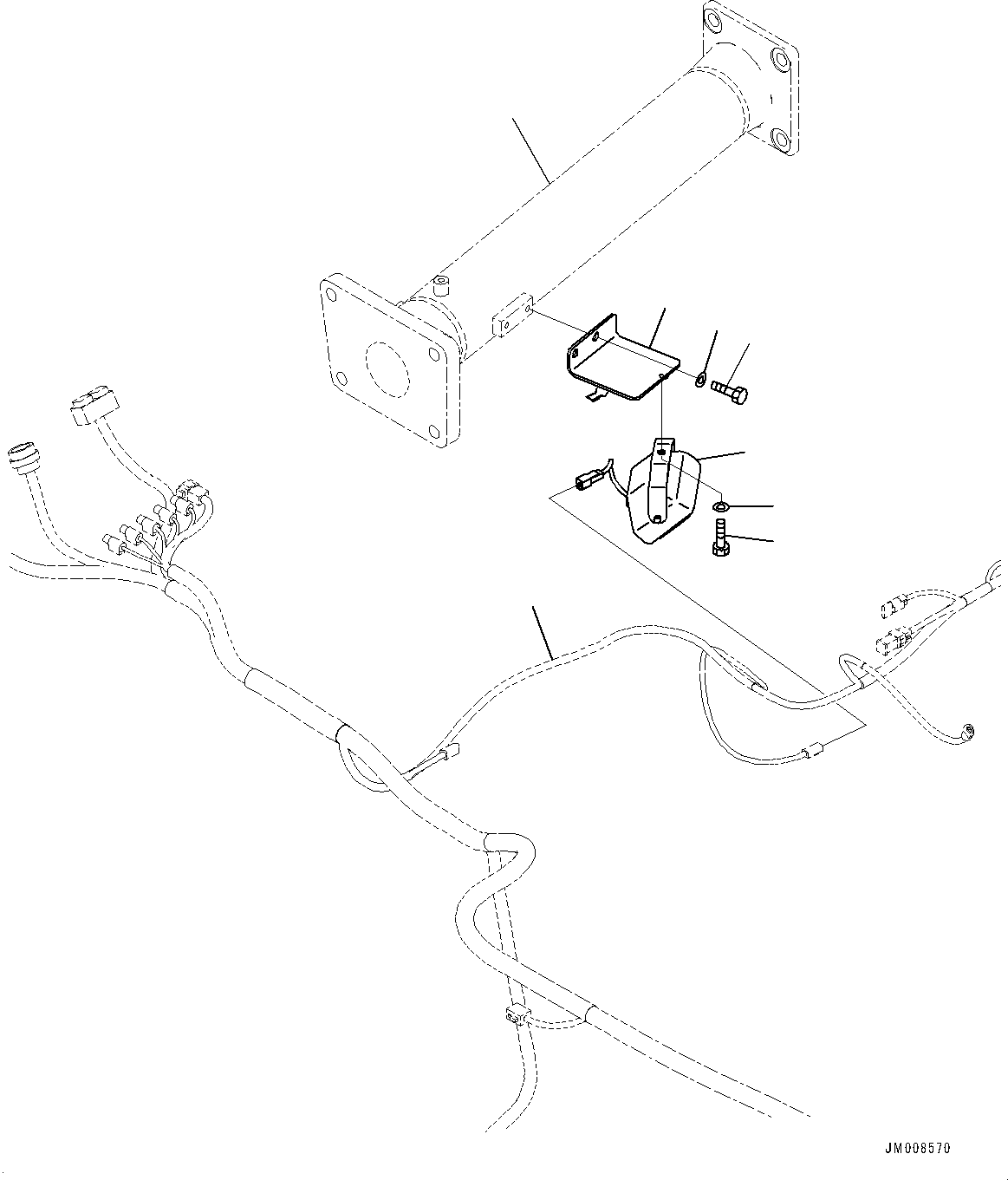 Dump Trucks Komatsu / HD605-8 S/N 30072-UP (For KAL)(1001232C) / Engine Room Lamp (#30001-)(E009001 : E0370-001001)