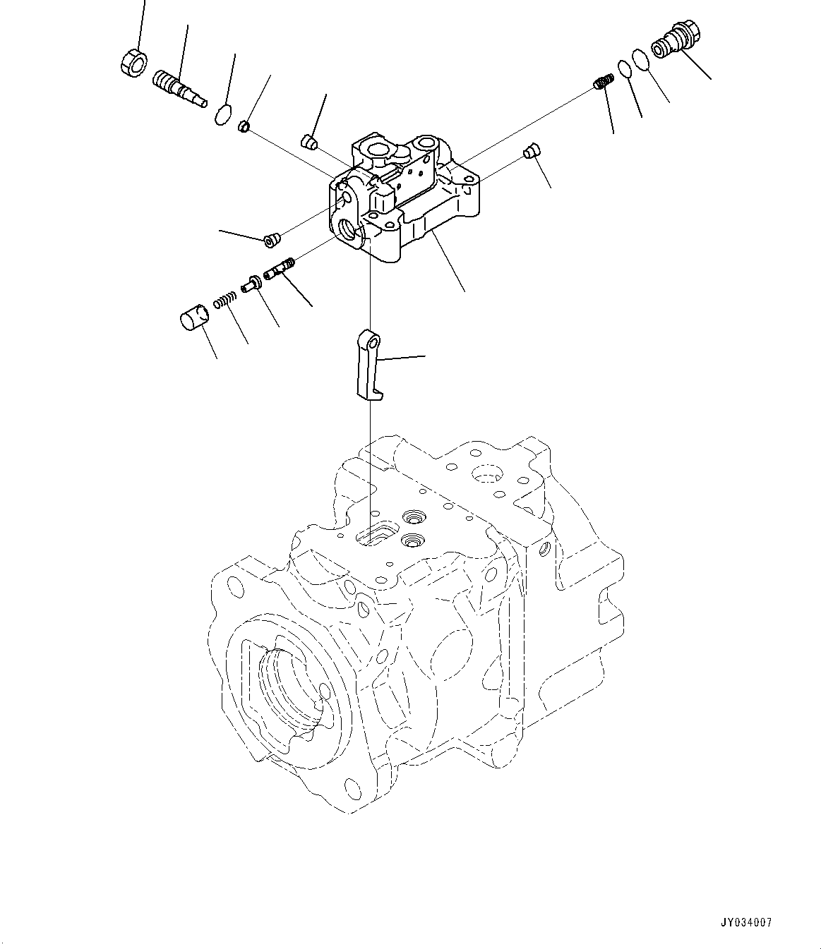 Komatsu parts book diagram for HD605-8 S/N 30072-UP (For KAL): TORQUE CONVERTER AND TRANSMISSION, RADIATOR FAN PUMP (3/5) (#30001-)