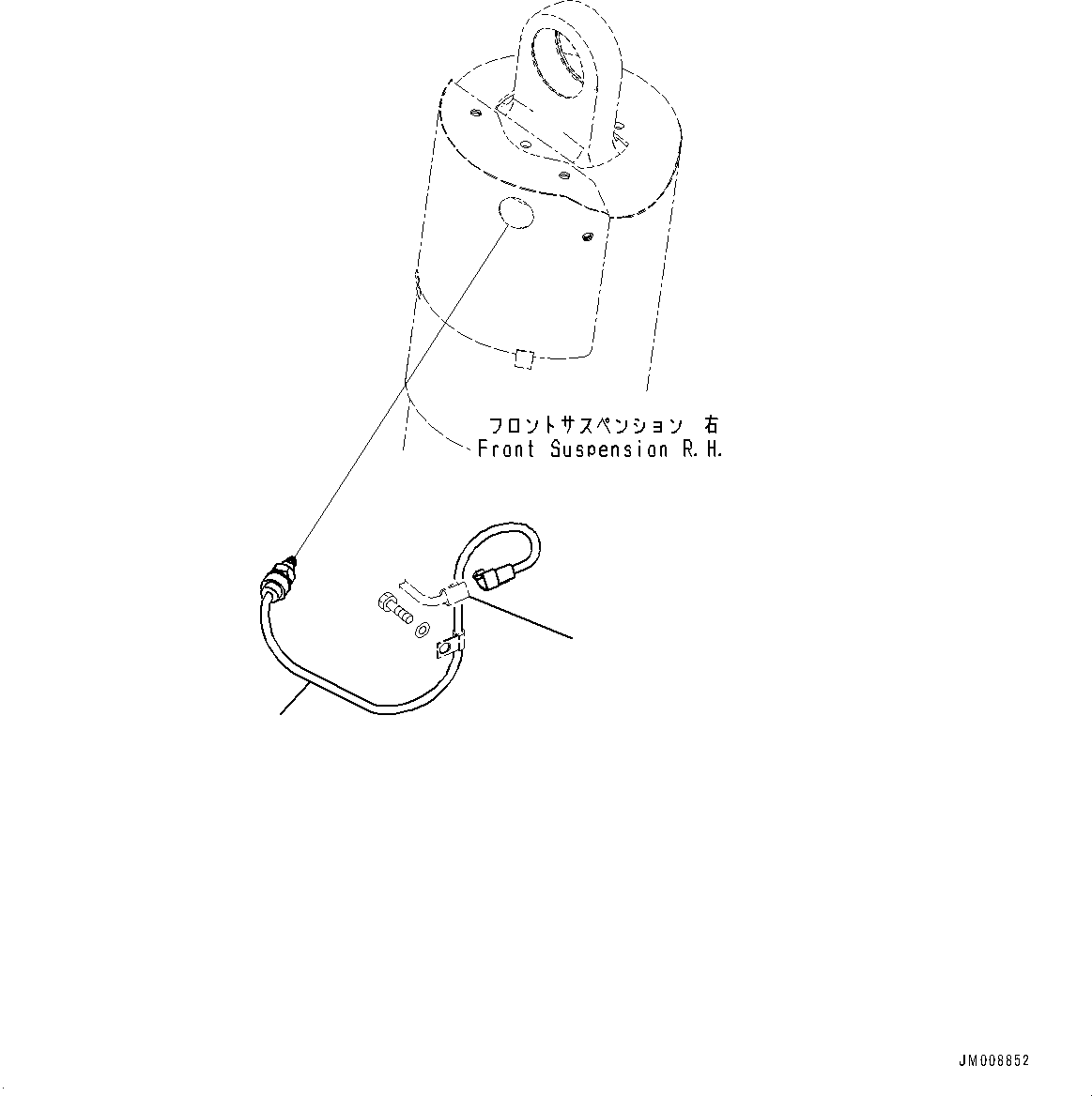 Komatsu parts book diagram for HD605-8 S/N 30072-UP (For KAL): FRONT AXLE, SENSOR (2/2) (#30001-)