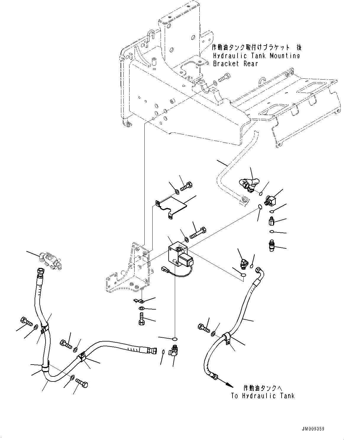 Komatsu parts book diagram for HD605-8 S/N 30072-UP (For KAL): HYDRAULIC TANK, RETARDER VALVE (#30001-)