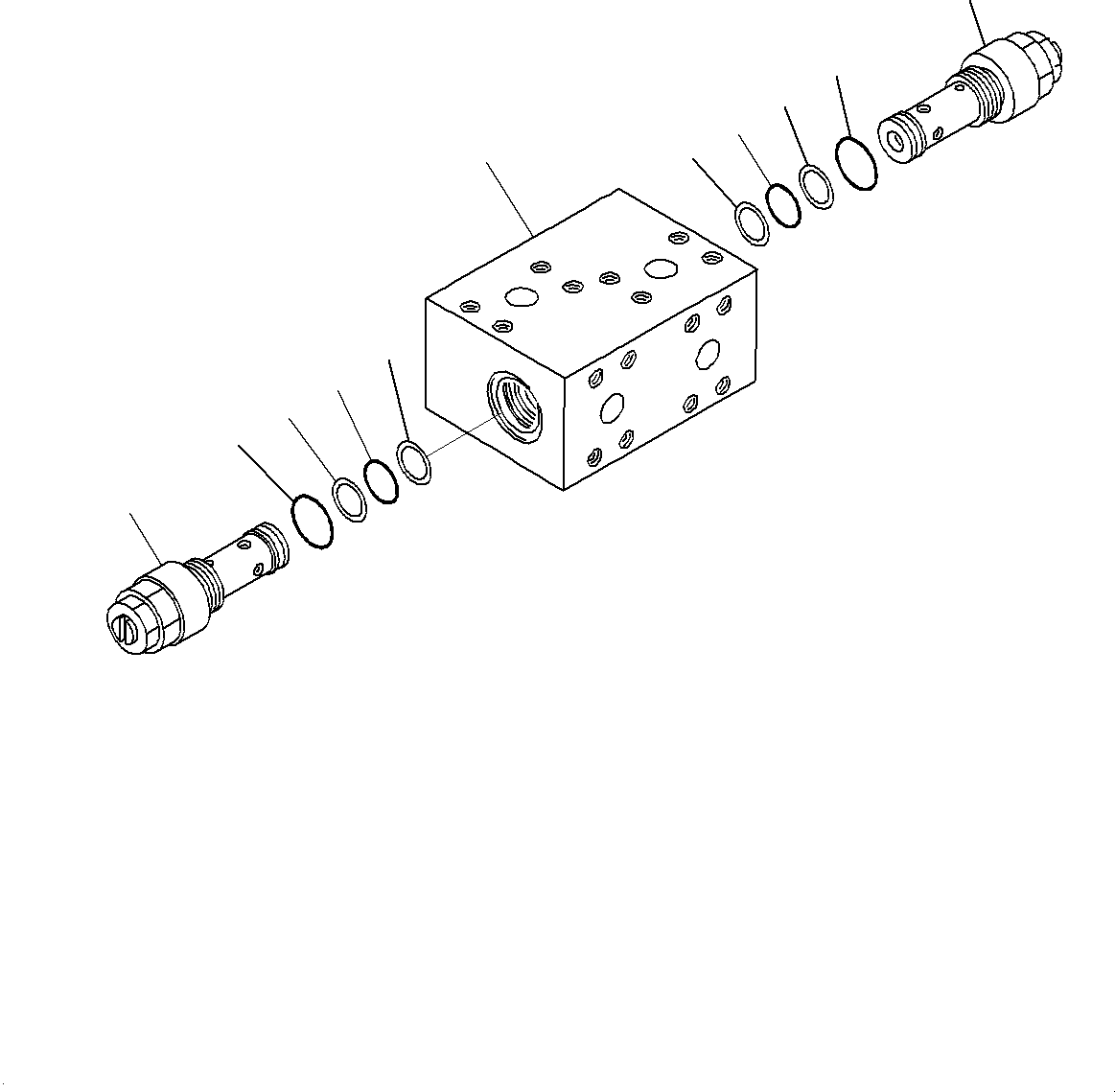 Komatsu parts book diagram for HD605-8 S/N 30072-UP (For KAL): STEERING AND HOIST HYDRAULIC PIPING, CROSS OVER RELIEF VALVE (#30001-)